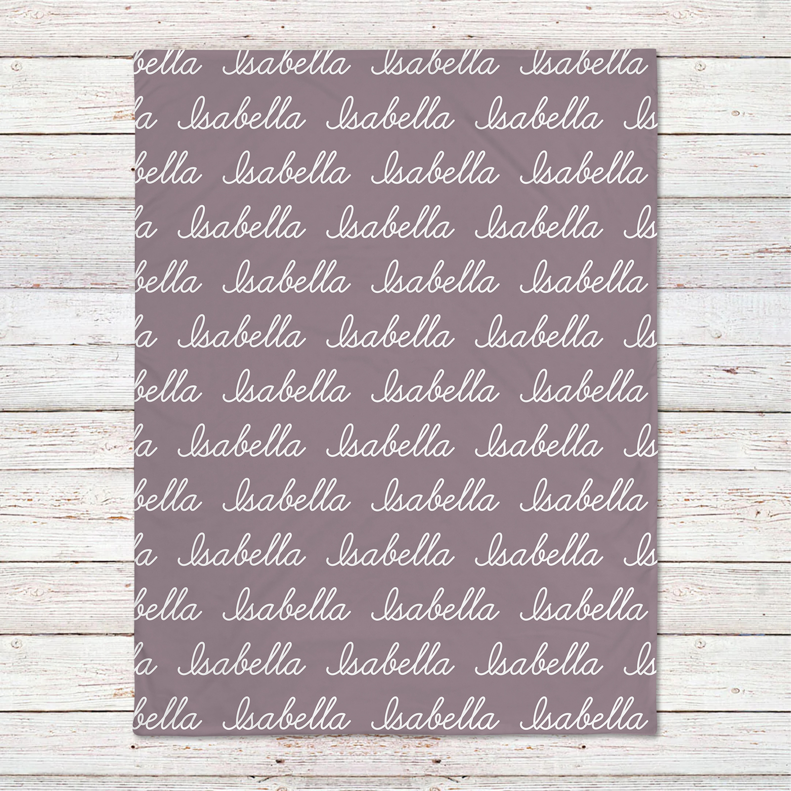 Isabella's Gray Personalized Baby Name Fleece Blanket