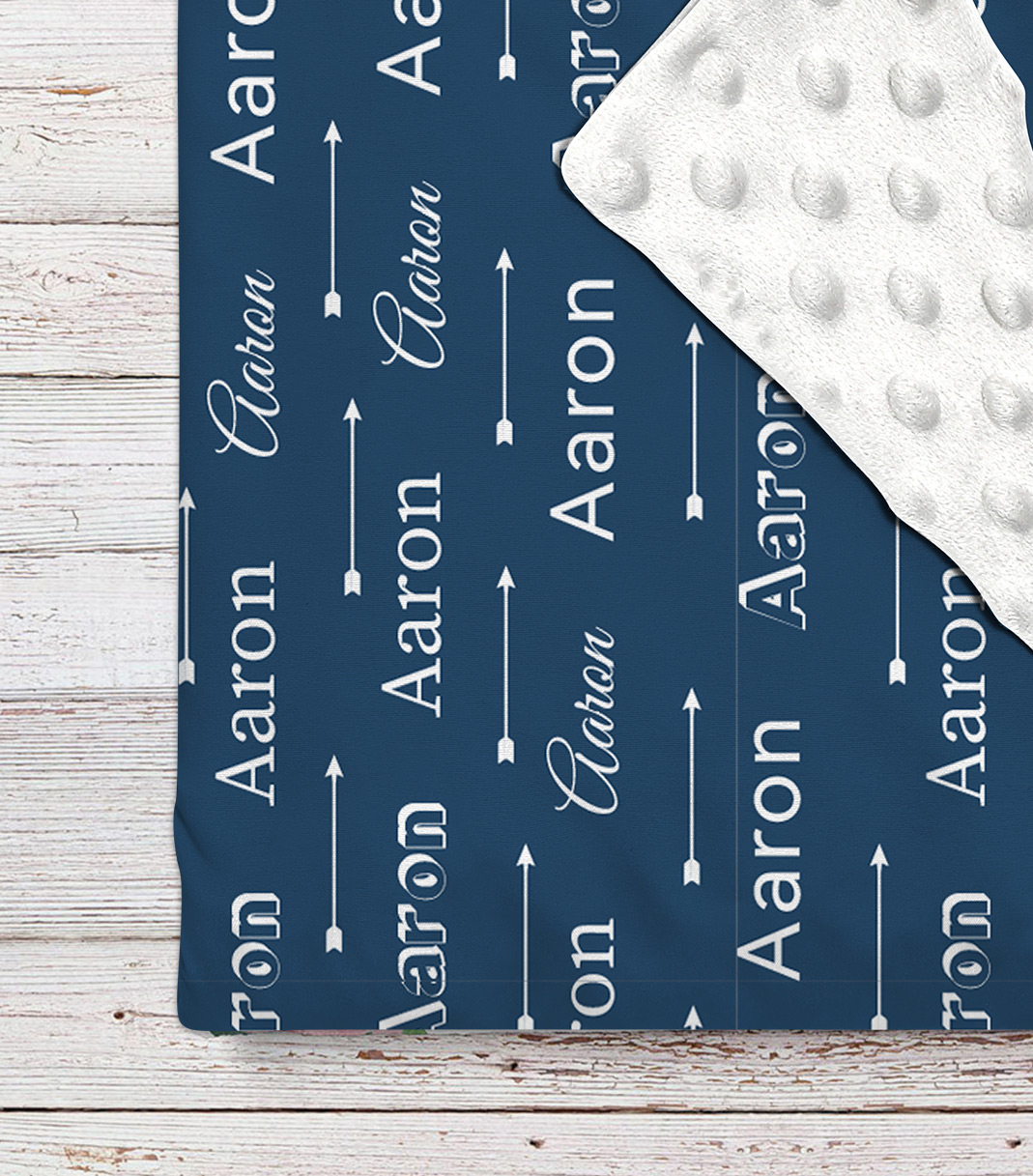 Aaron's Arrows Personalized Baby Name Blanket 