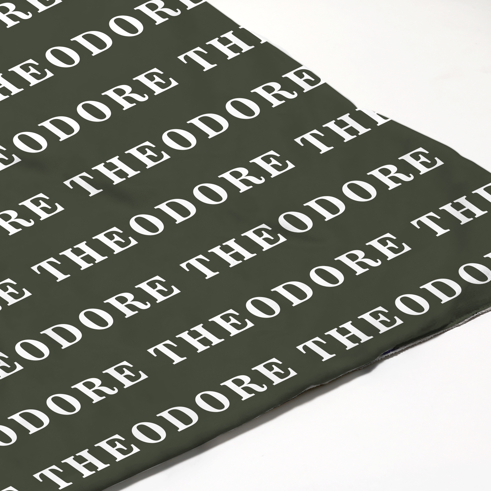 Theodore's Dark Gray Personalized Name Blanket