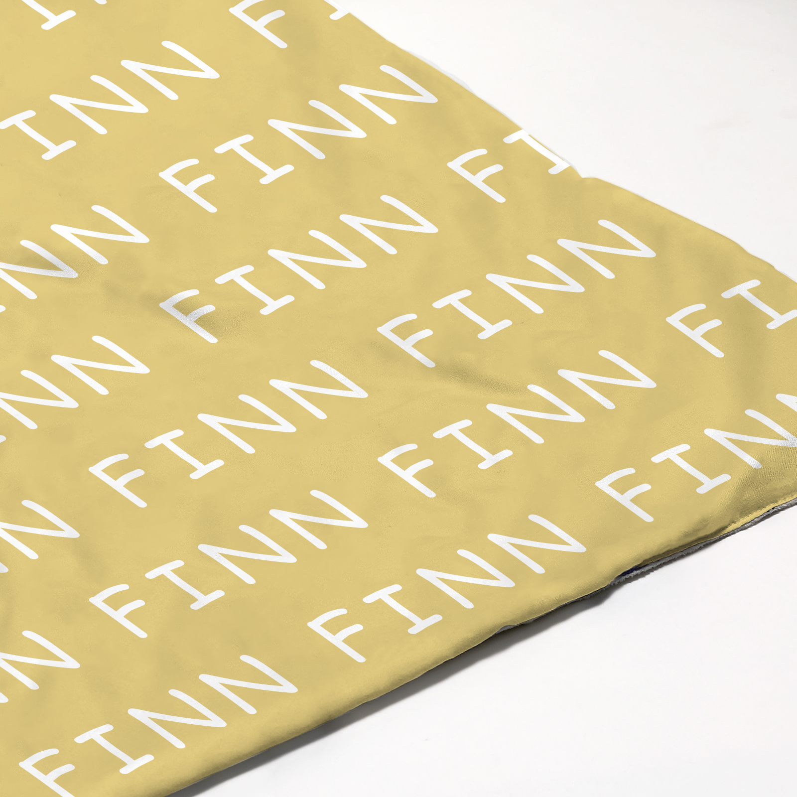 Finn's Grayish Yellow Brown Personalized Baby Blanket