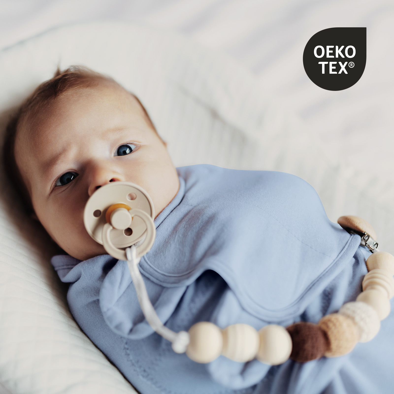 Gllquen Baby Organic Cotton Swaddle 3-Pack for 0-3 Months Newborn Infant  Boys Girls, Blue Elephants