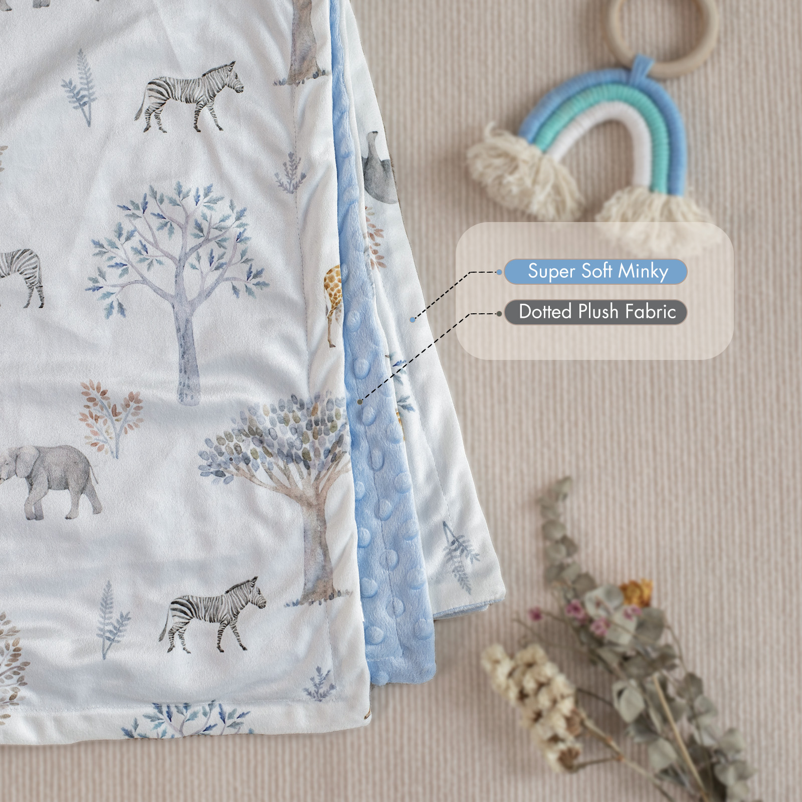 Natural History | Gllquen Baby Fleece Plush Dot Blanket | 30''*40''