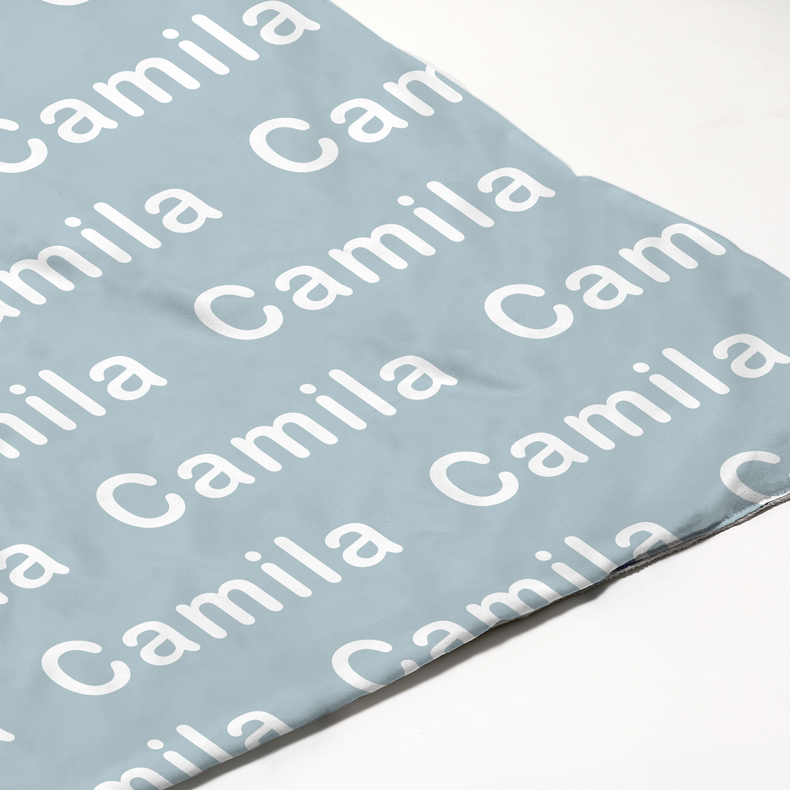 Camila's Light Gray Tone Personalized Fleece Baby Blanket