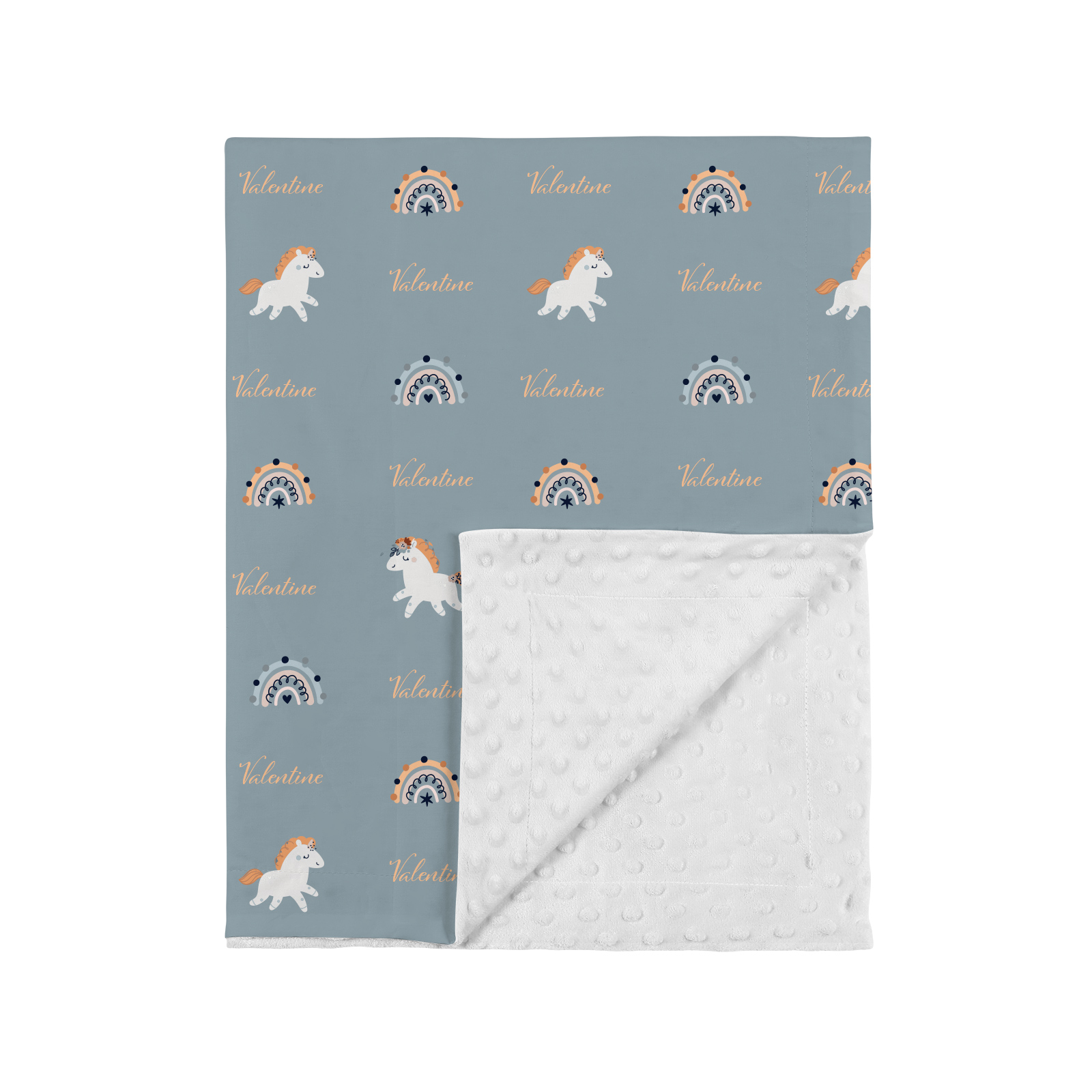 Holy Unicorn Personalized Baby Boy Name Blanket