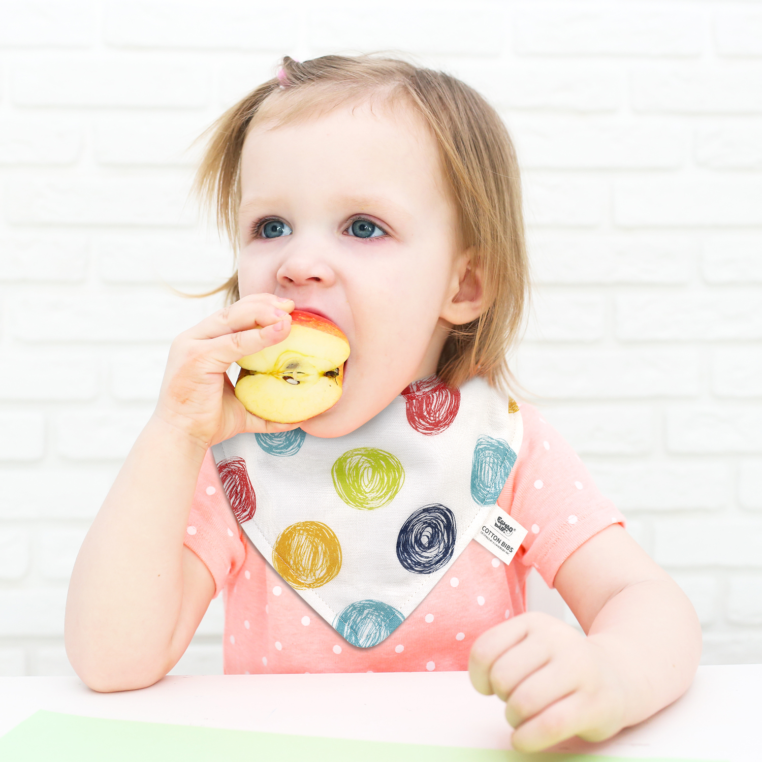 Colorful Geometric | Organic Cotton Muslin Bandana Bibs 3 Pack