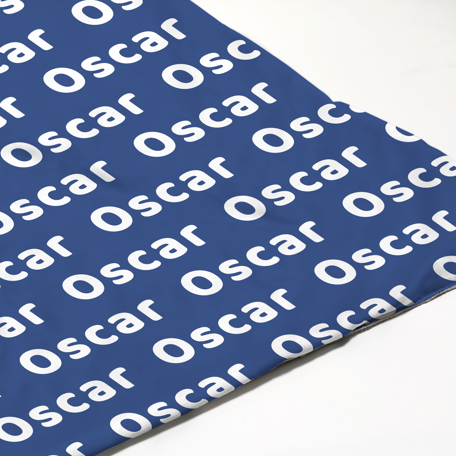 Oscar's Dark Blue Fleece Personalized Name Blanket