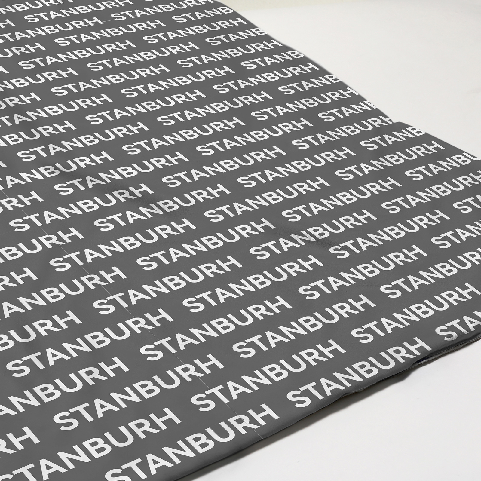 Dark Gray Personalized Baby Name Blanket 