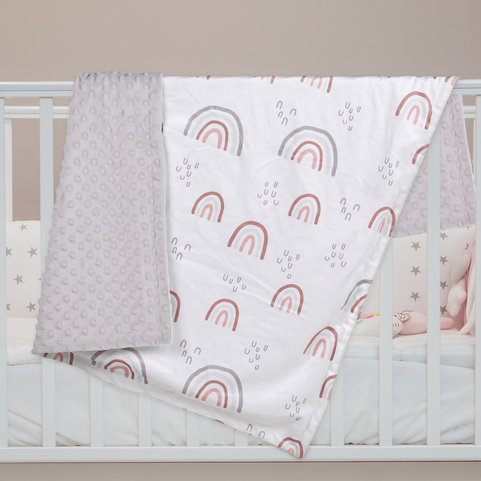 Rainbow | Gllquen Baby Fleece Plush Dot Blanket | 30''*40''