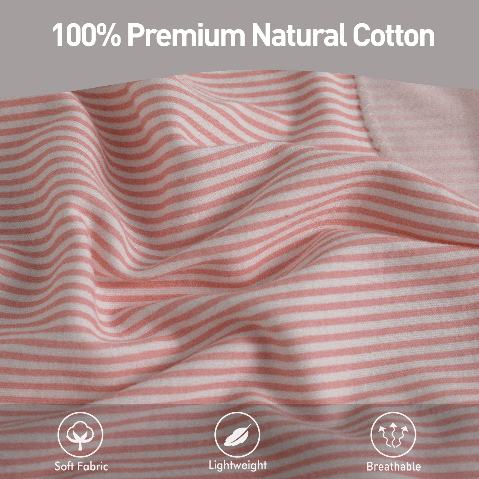 Pink Stripe | Soarwg Baby Swaddle 0-3 Months 2-Pack