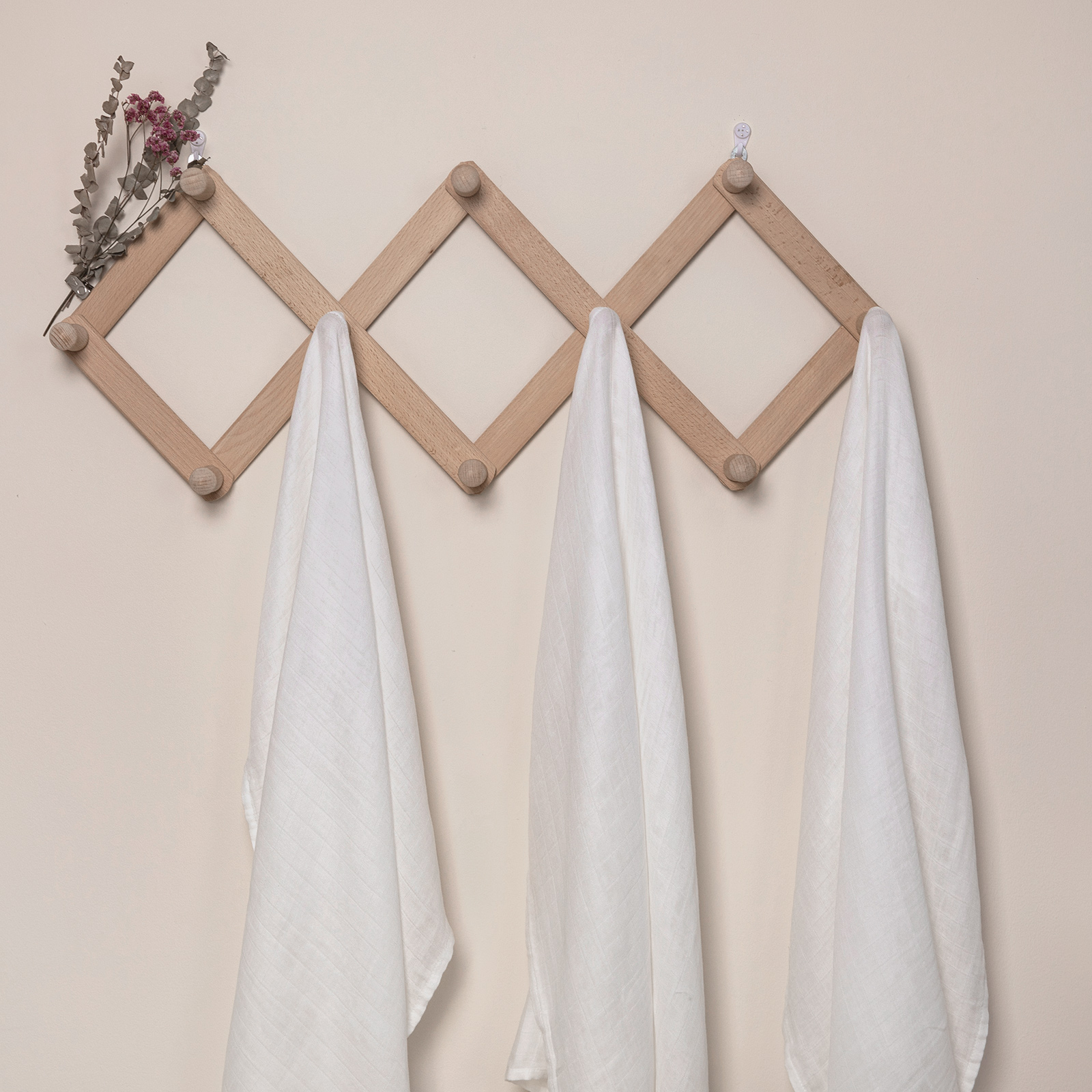 Muslin Swaddle Blankets 6-Pack, 28 X 28" - White