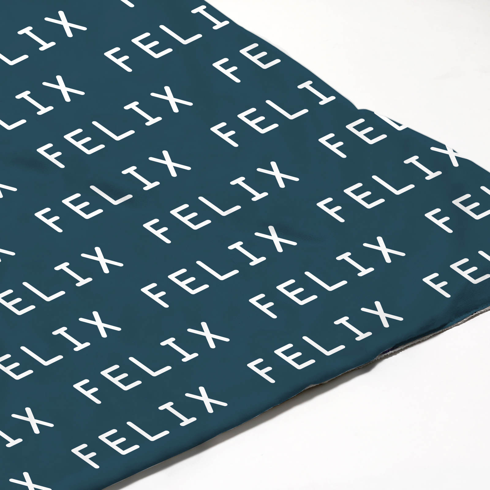 Felix's Deep Navy Blue Personalized Baby Name Blanket