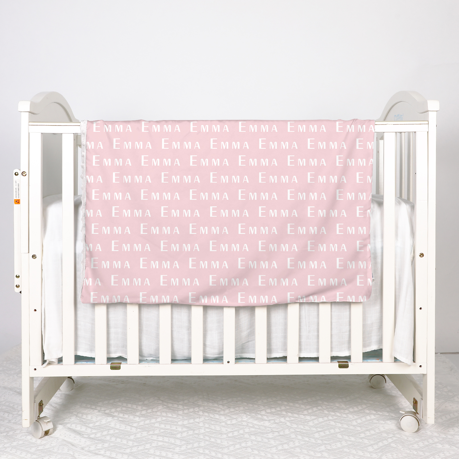 Emma's Queen Pink Personalized Baby Name Blanket