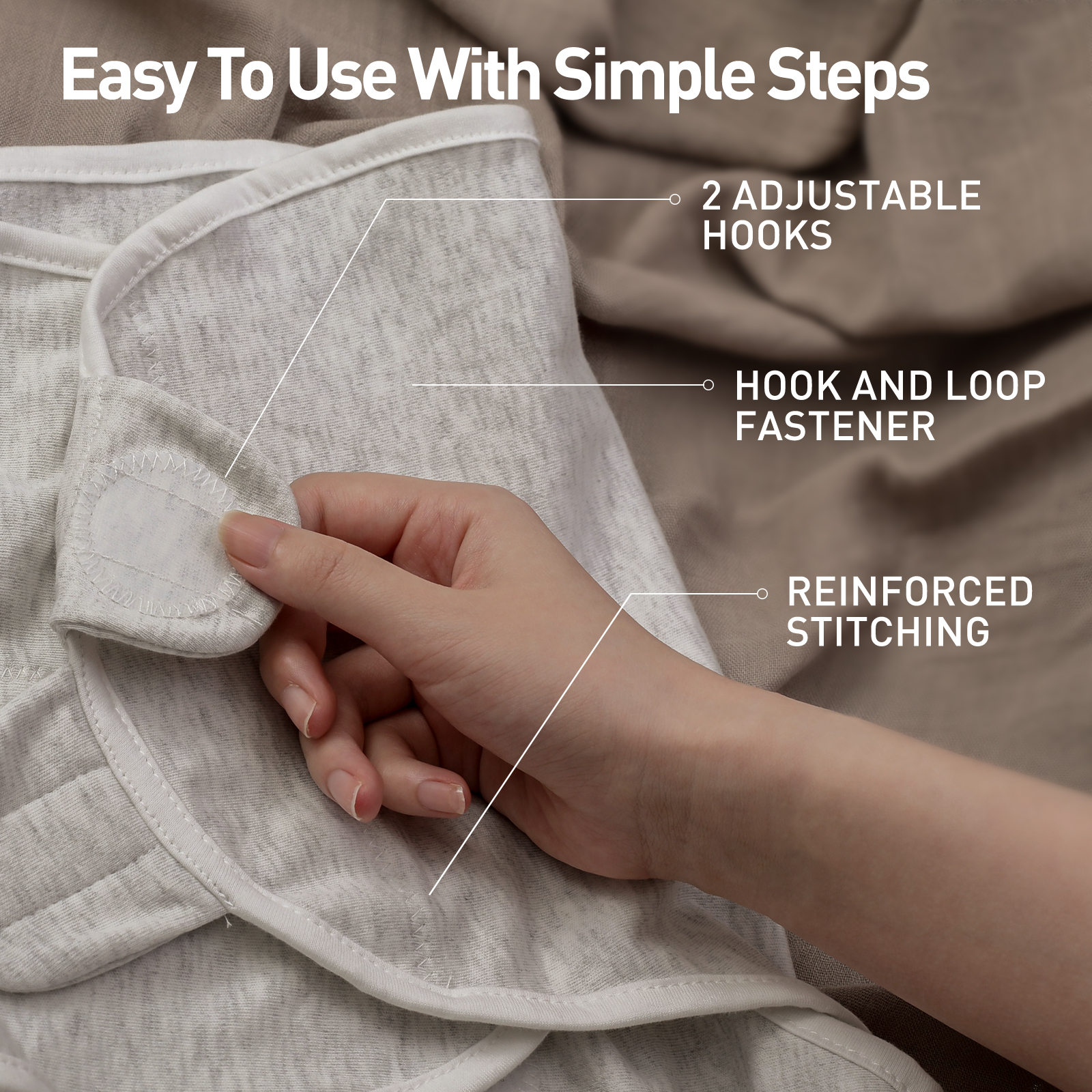 Pure Colour | Soarwg Baby Swaddle 0-3 Months 2-Pack