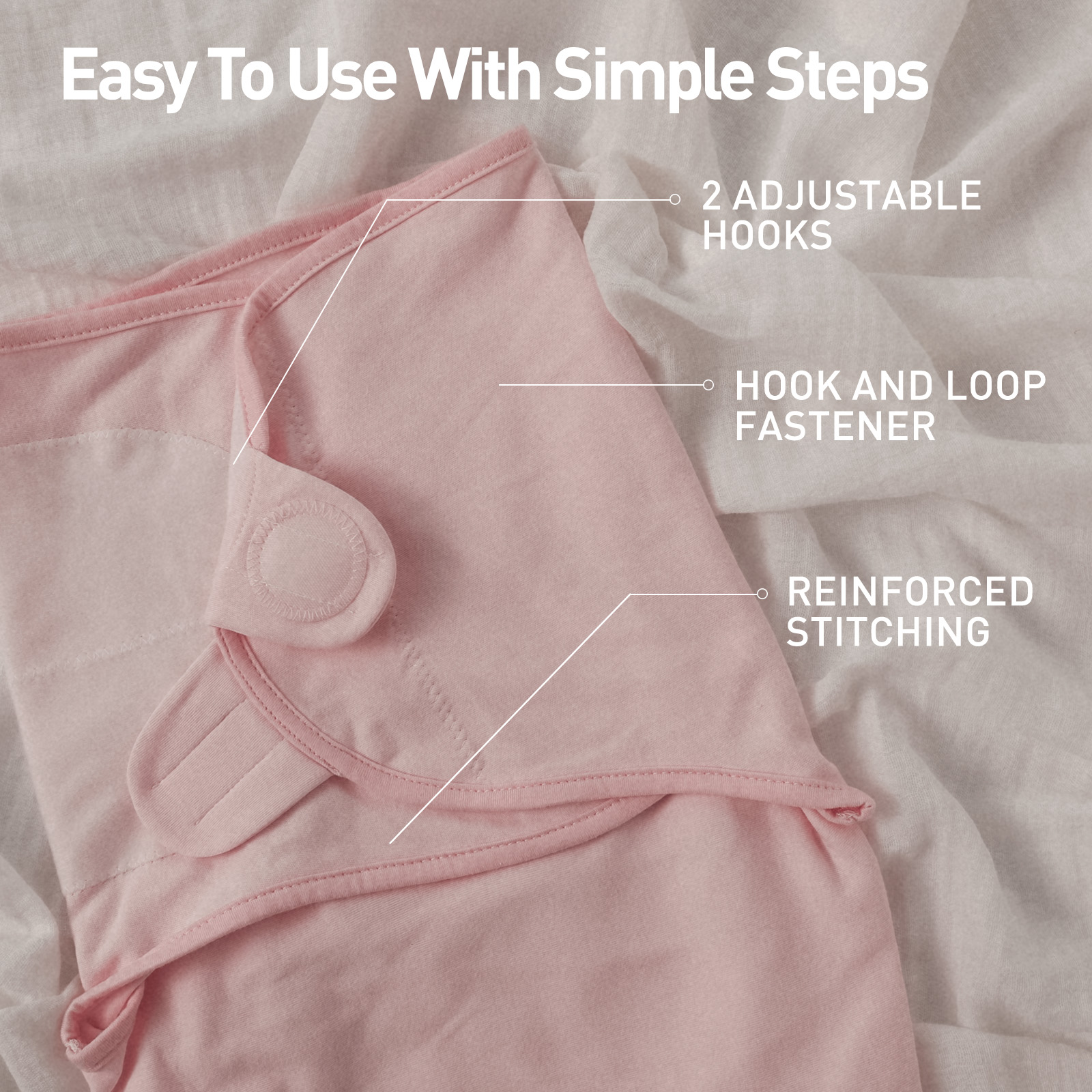 Pink Stripe | Soarwg Baby Swaddle 0-3 Months 2-Pack