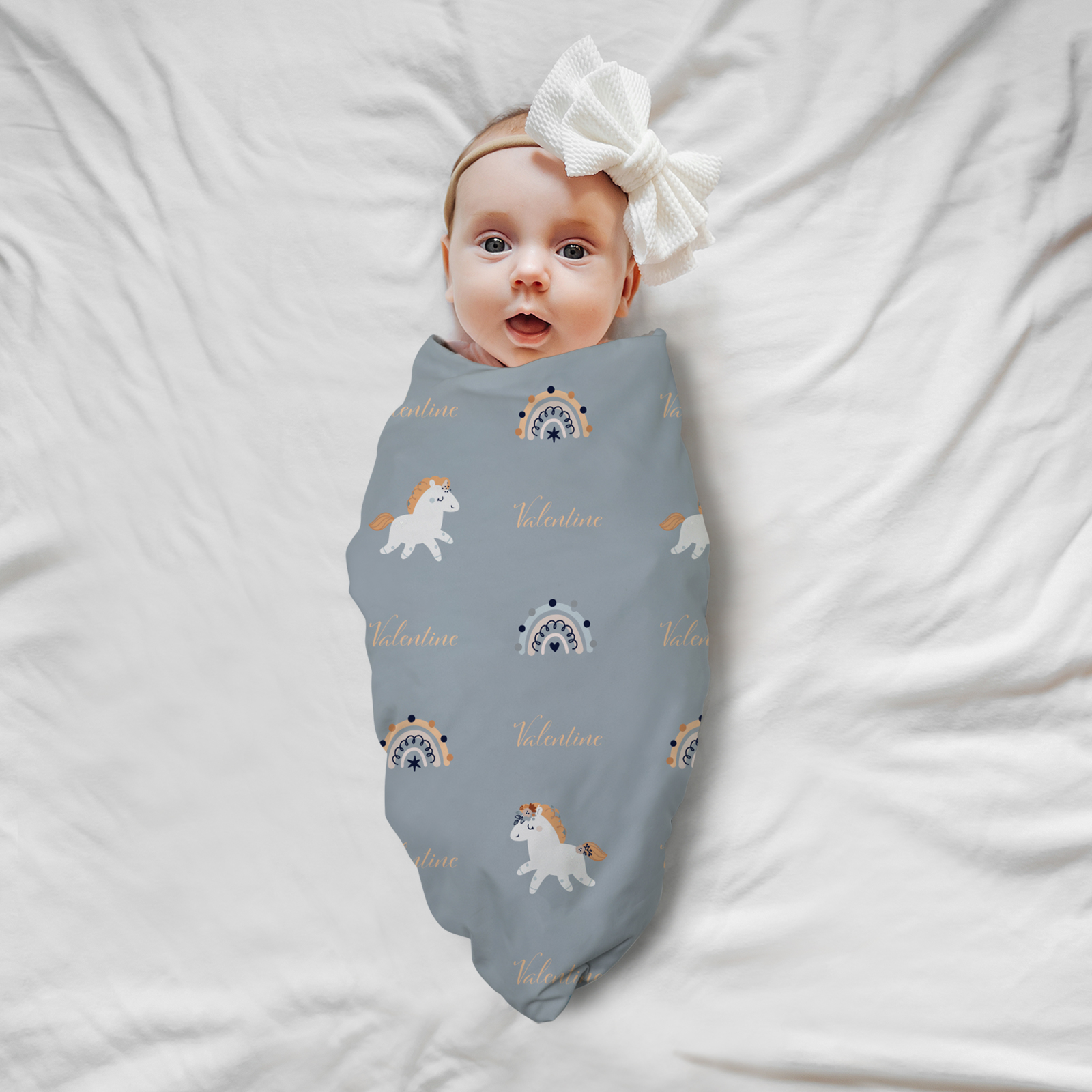 Holy Unicorn Personalized Baby Name Blanket