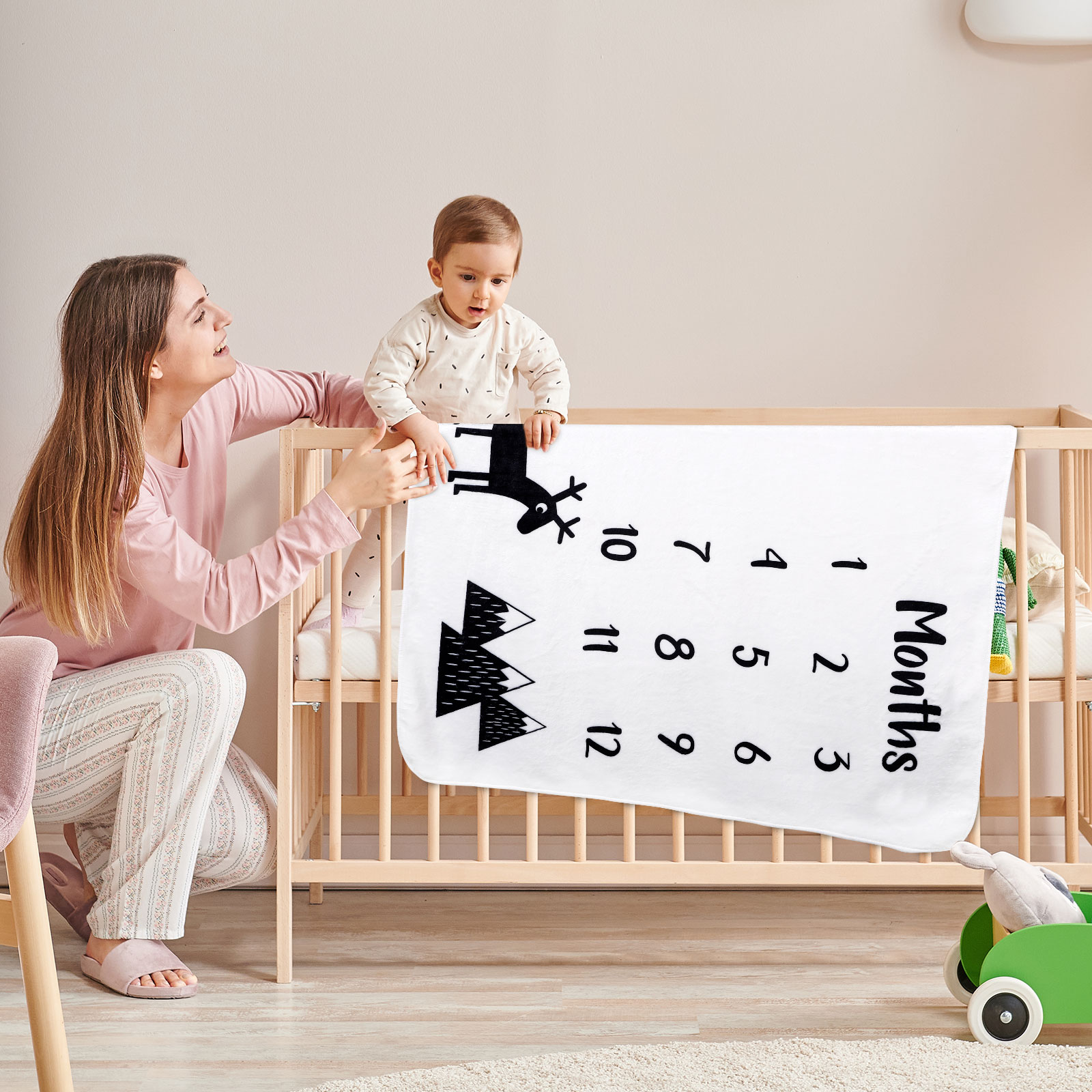 Fawn Uphill | baby plush dot blanket | 39*30''