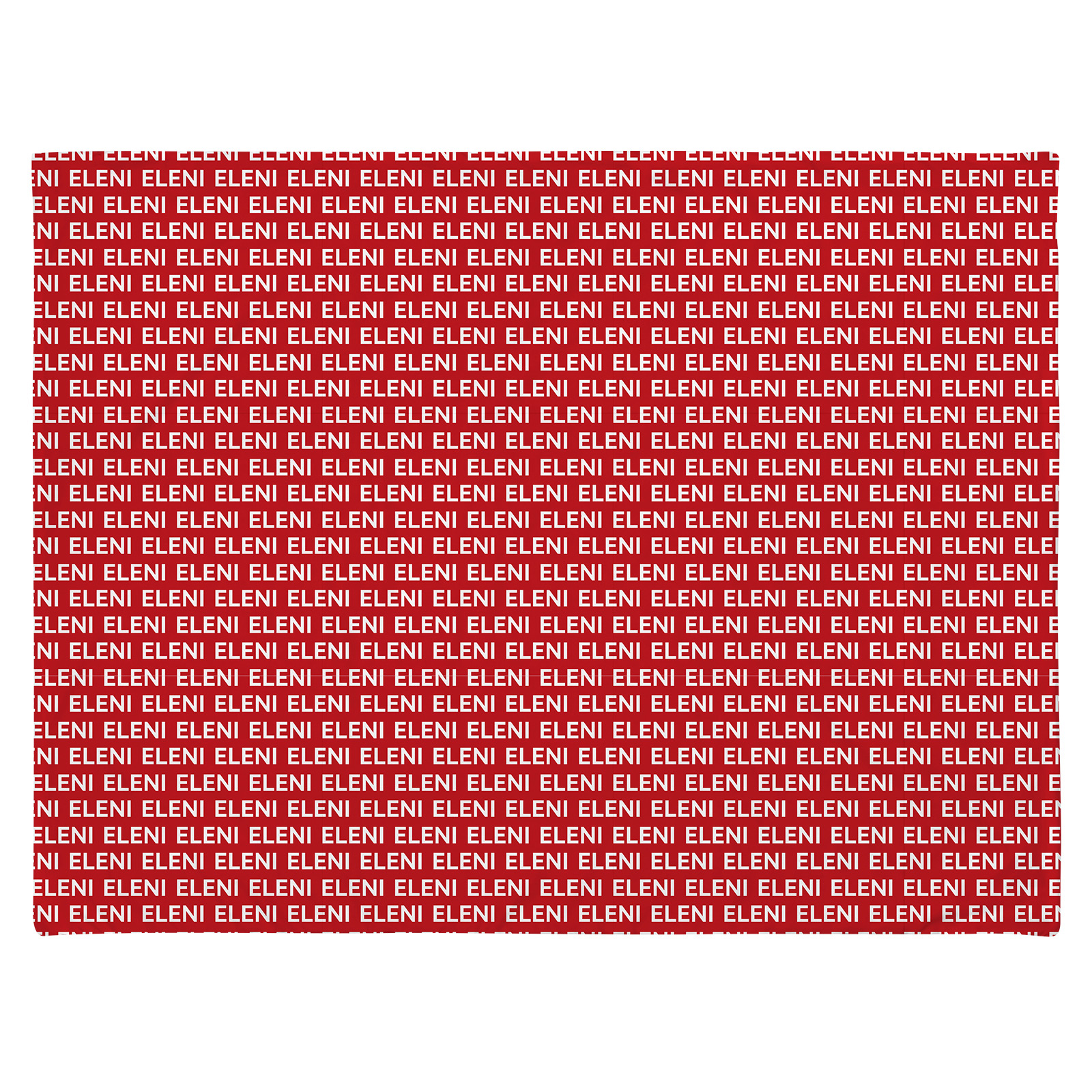 Dark Red Personalized Baby Name Blanket