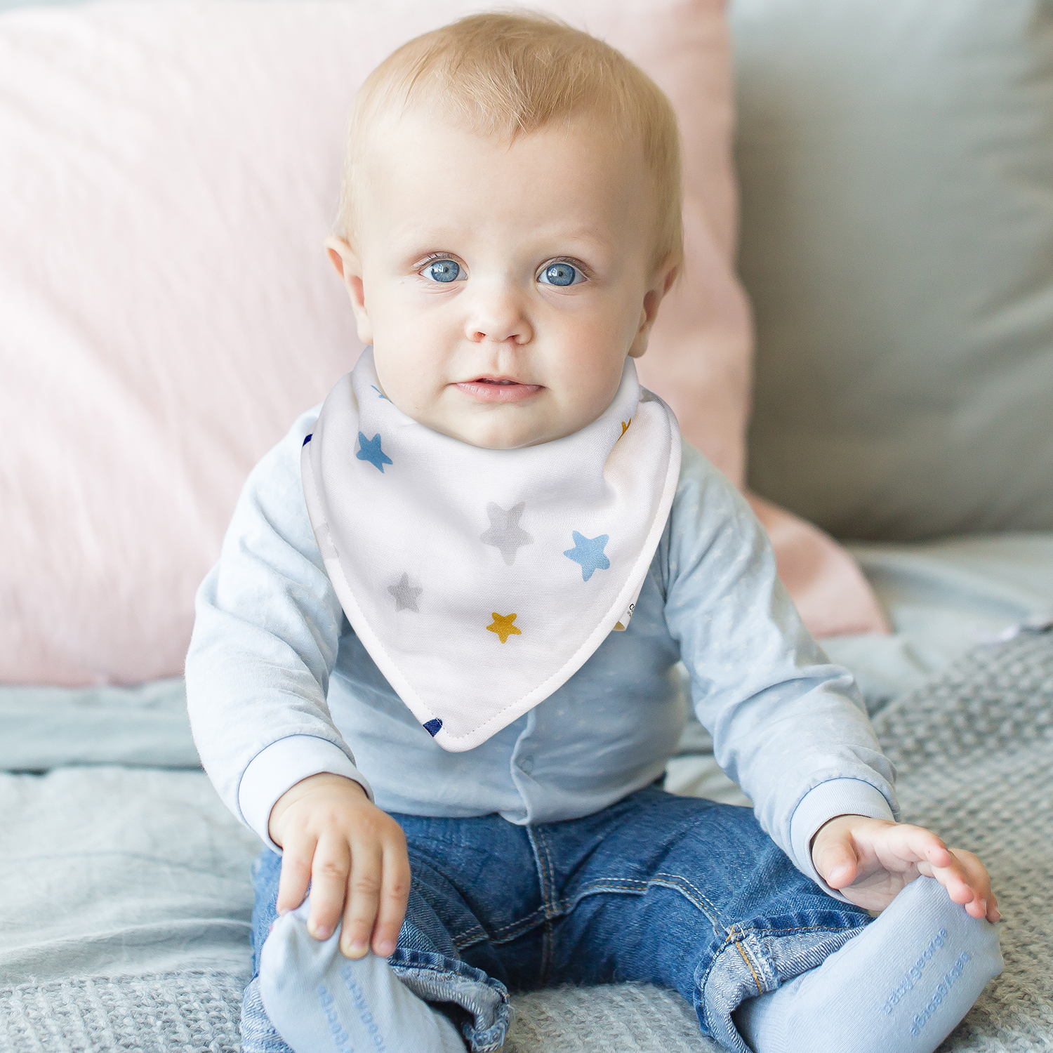 Little Stars | Organic Cotton Muslin Bandana Bibs 3 Pack