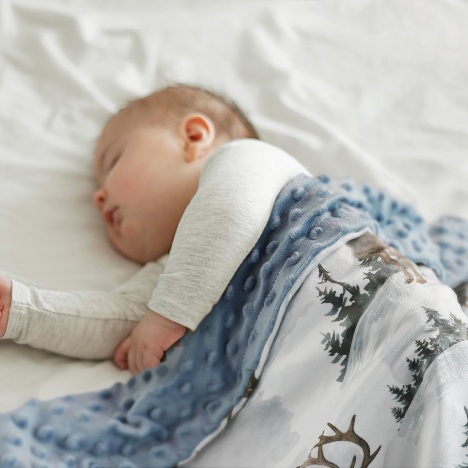 Elk | Gllquen Baby Fleece Plush Dot Blanket | 30''*40''