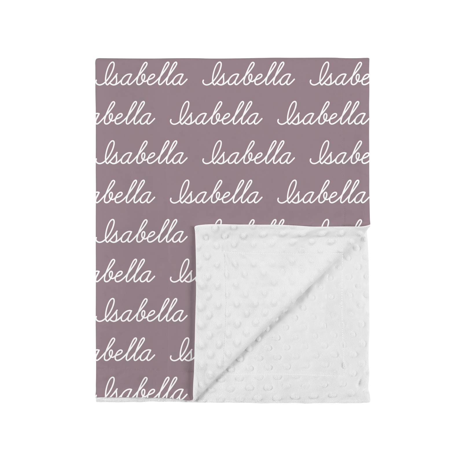 Isabella's Gray Personalized Baby Name Fleece Blanket