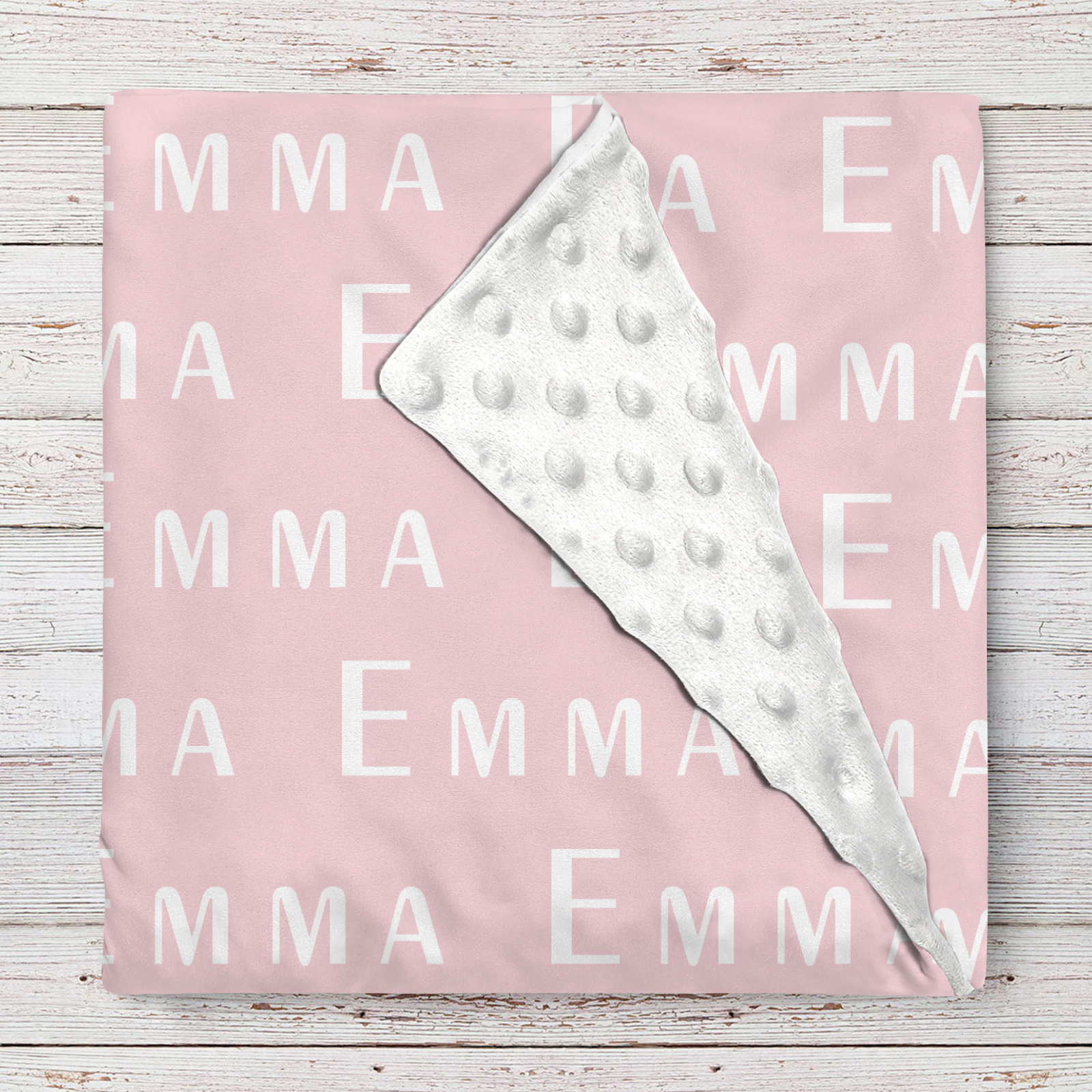 Emma's Queen Pink Personalized Baby Name Blanket