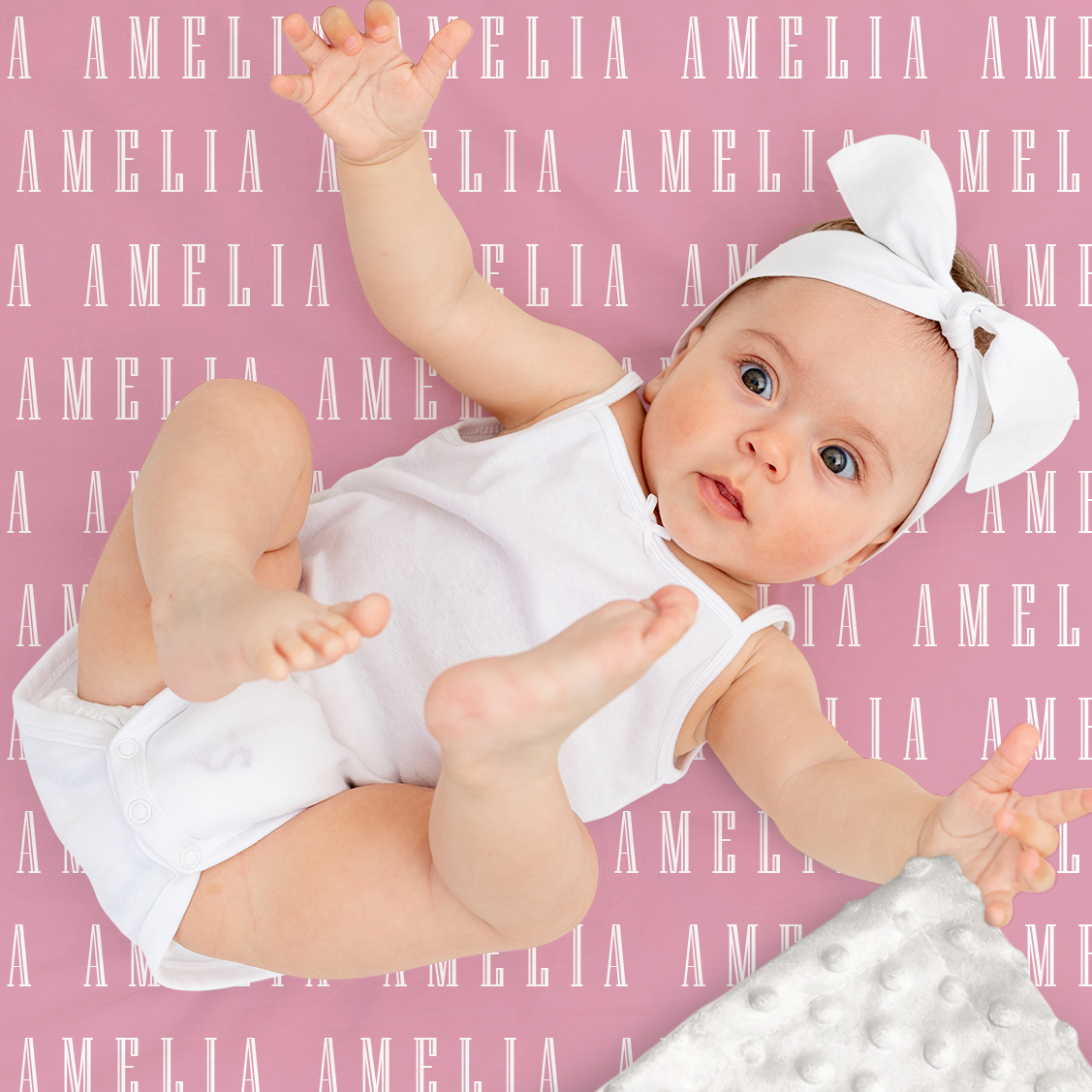 Amelia's Purple Tone Personalized Baby Blanket