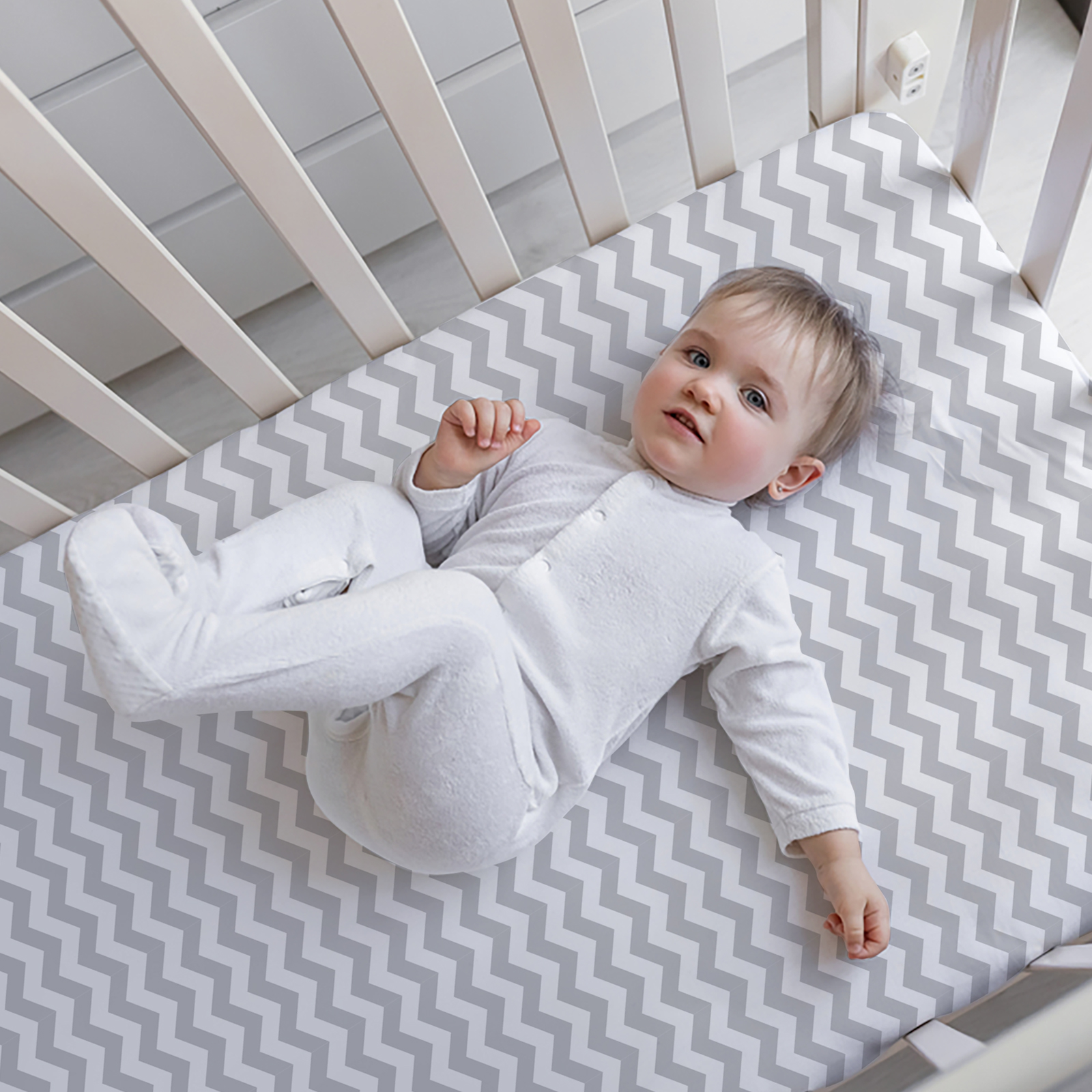 Cloud & Bears | Soft Microfiber Fitted Change Pad Cover & Bassinet Sheets 4 Pack | 16''*32''