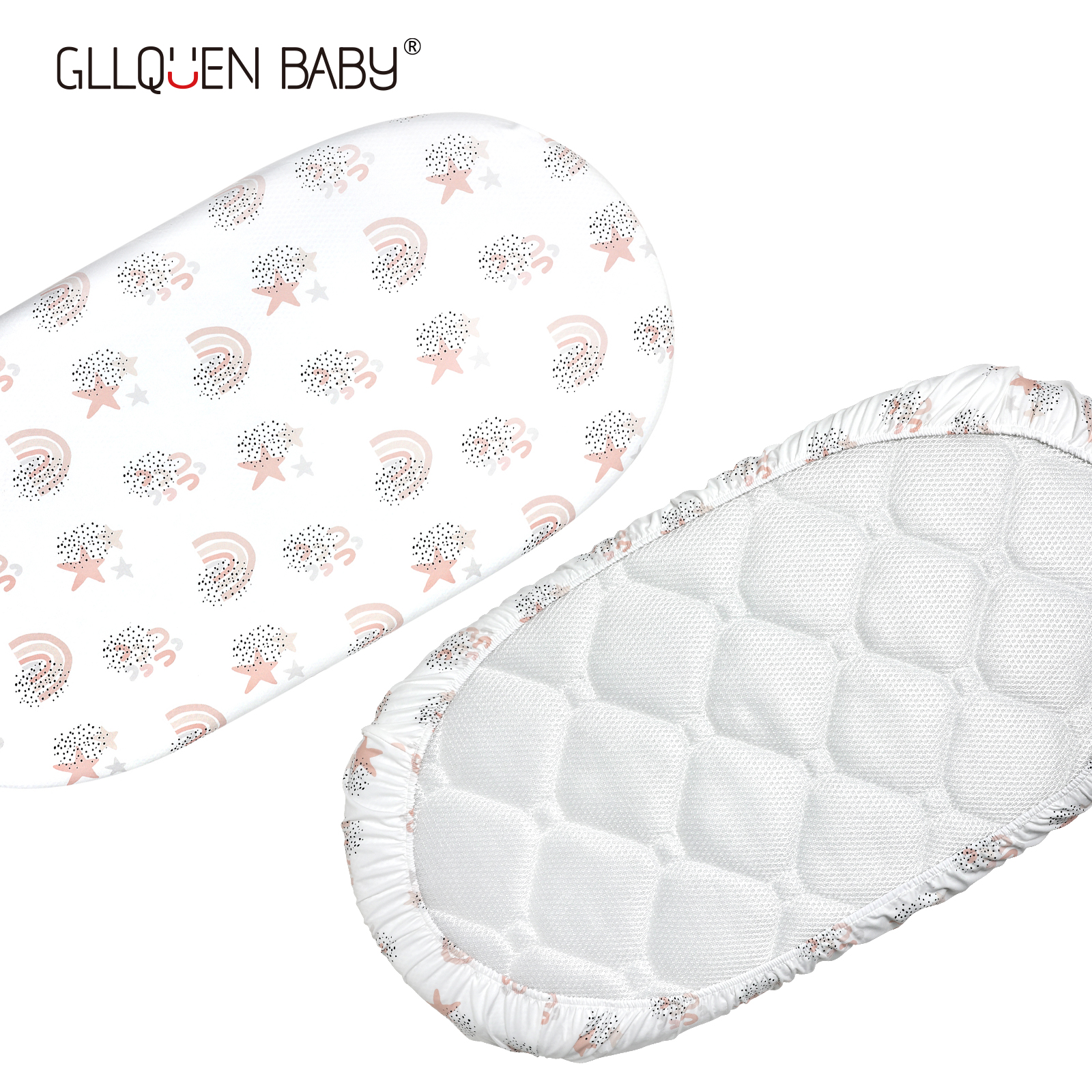 Cloud & Bears | Soft Microfiber Fitted Change Pad Cover & Bassinet Sheets 4 Pack | 16''*32''