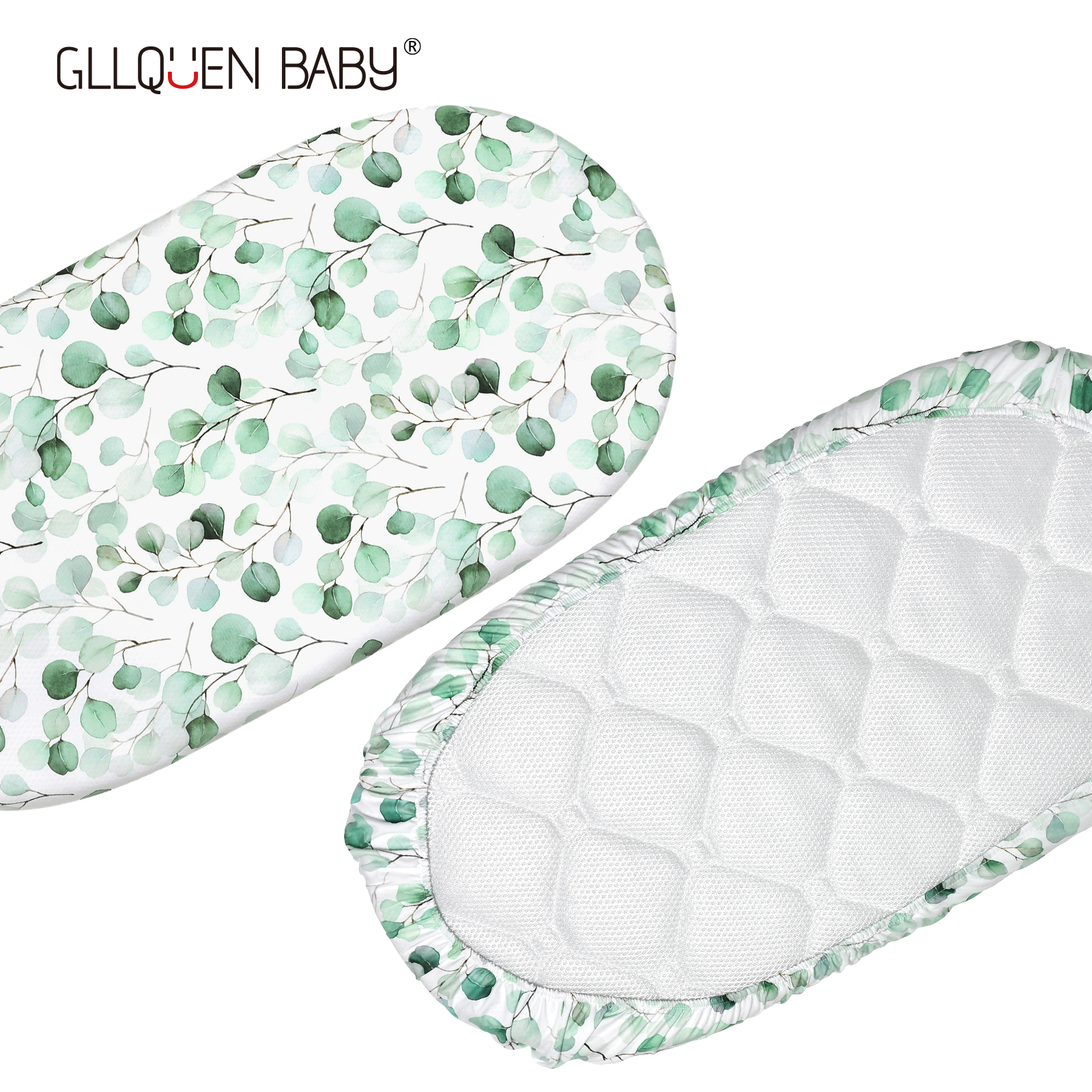 Plants & Flowers | Soft Microfiber Fitted Change Pad Cover & Bassinet Sheets 4 Pack | 16''*32''