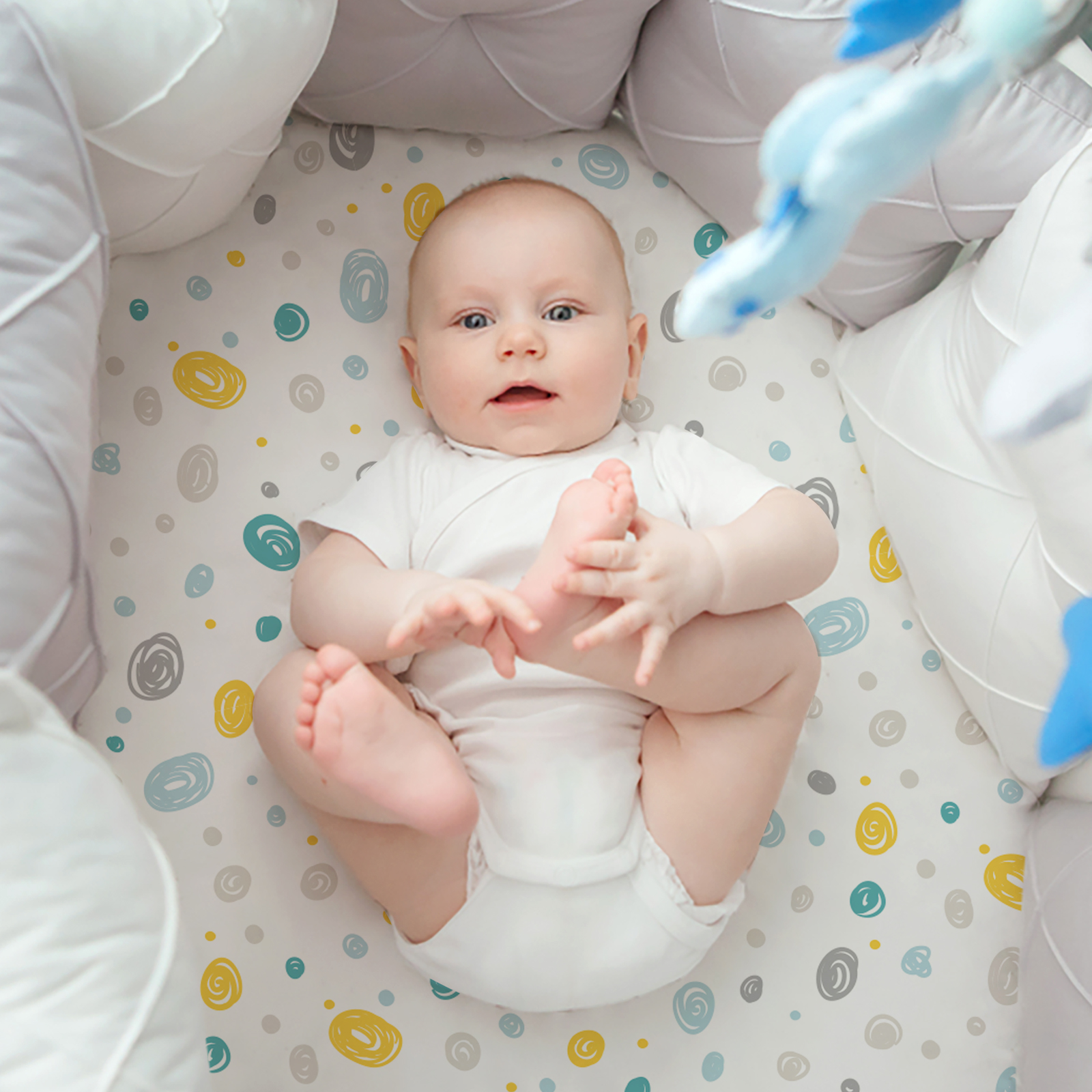 Jurassic & Colorful Fantasy | Soft Microfiber Fitted Change Pad Cover & Bassinet Sheets 4 Pack | 16''*32''