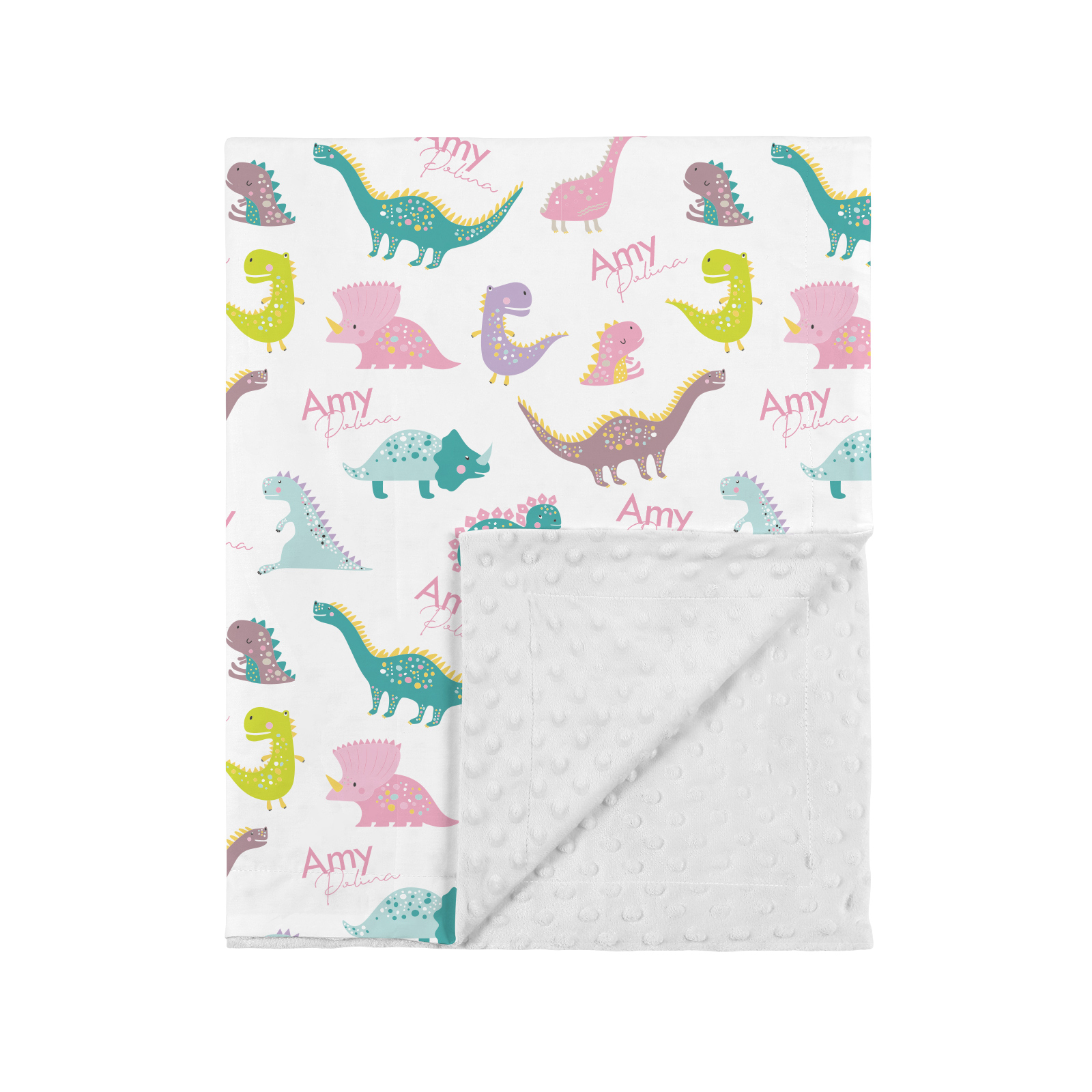 Amy's Personalized Jurassic Baby Girl Name Blanket