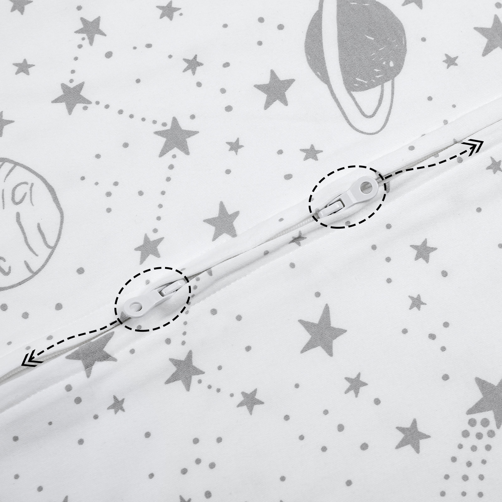 Gllquen Baby Premium Sleep Sack 2 Pack - Planet & Star