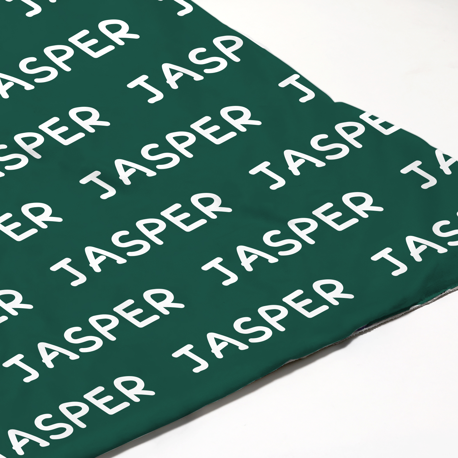 Jasper's Dark Green Fleece Personalized Name Baby Blanket