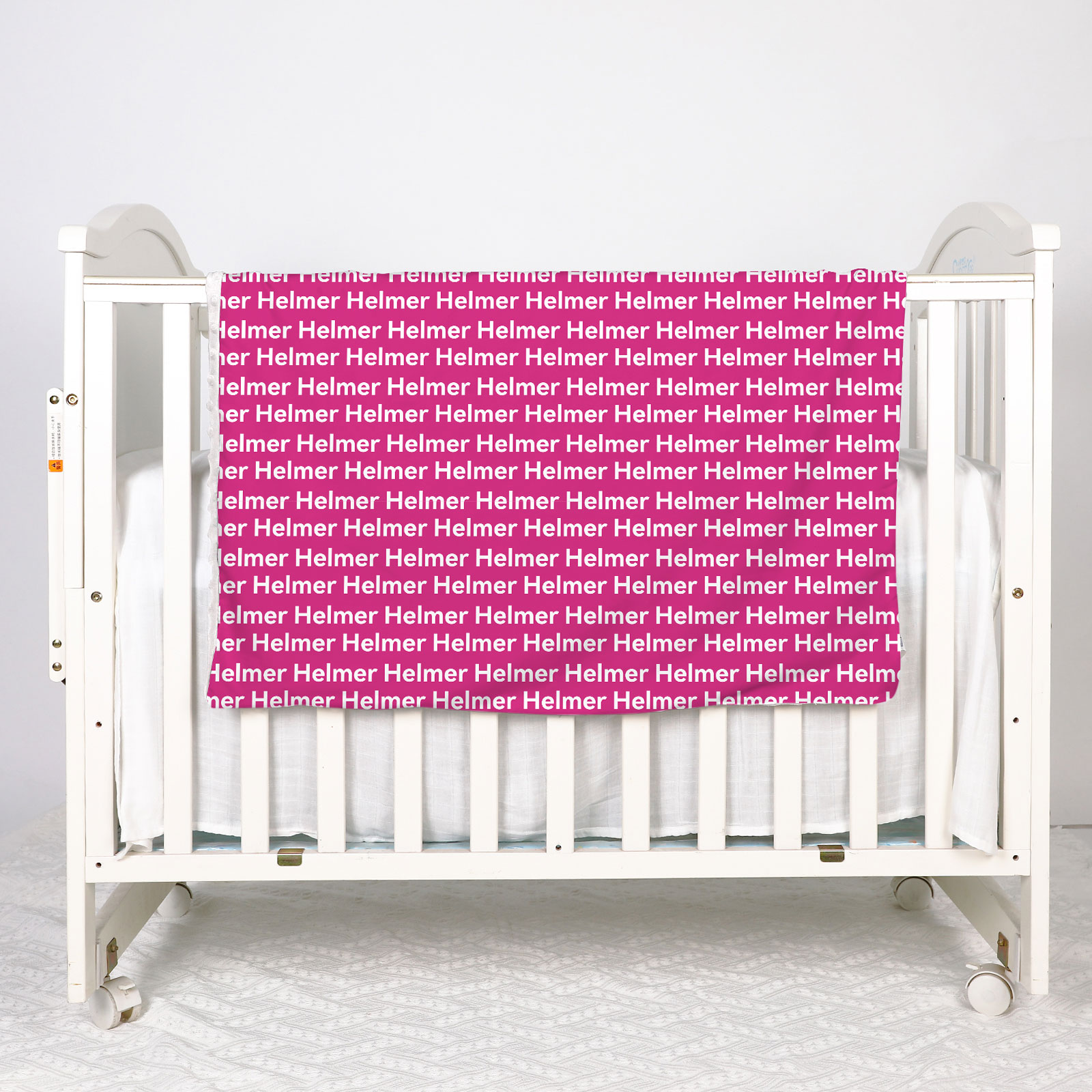 Personalized Solid Pink Baby Name Blanket