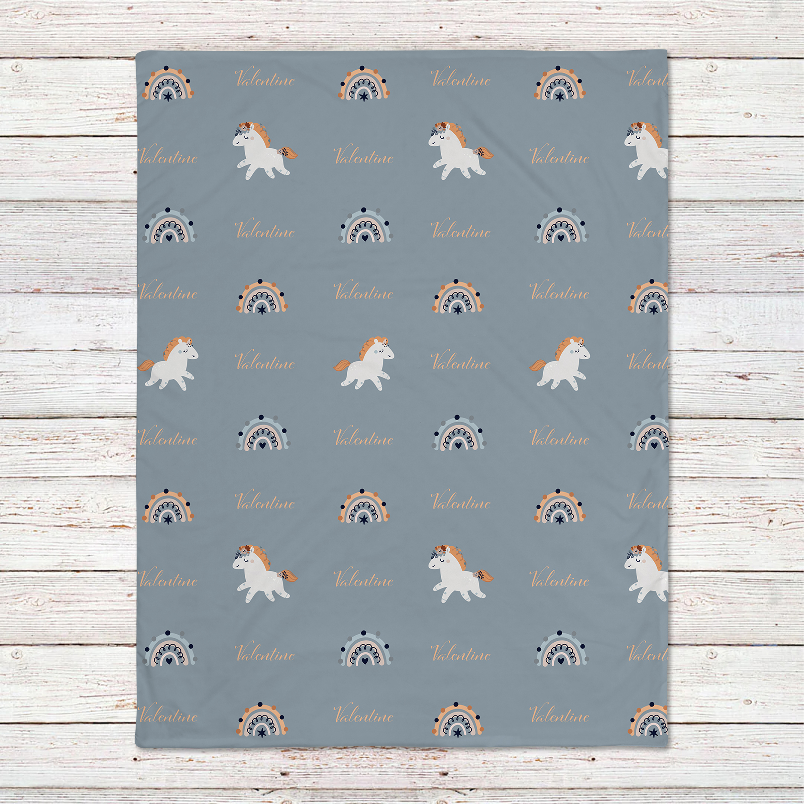 Holy Unicorn Personalized Baby Name Blanket