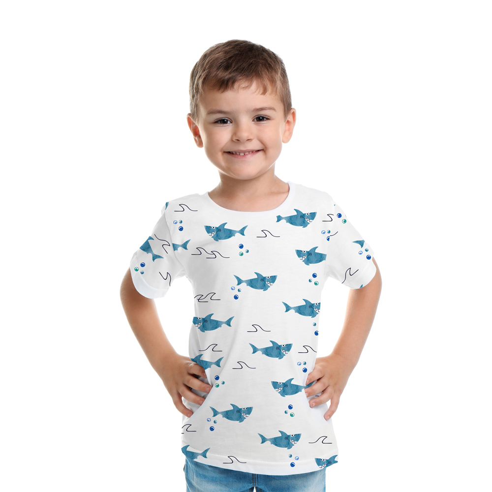 Hawaiian Blue Shark | Short Sleeve T-shirt | Baby/Toddler/Kid