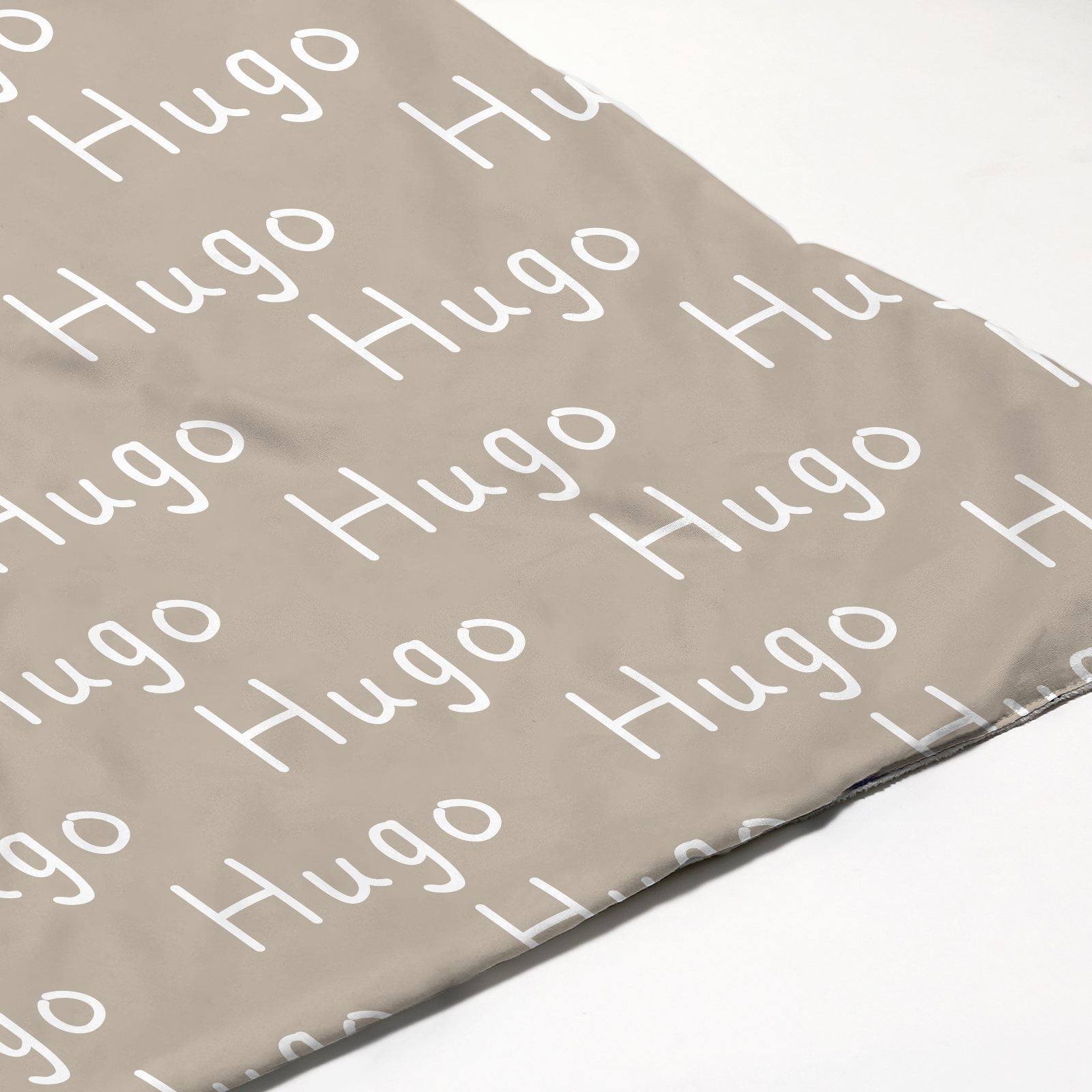 Hugo's Light Brownish Gray Personalized Baby Blanket