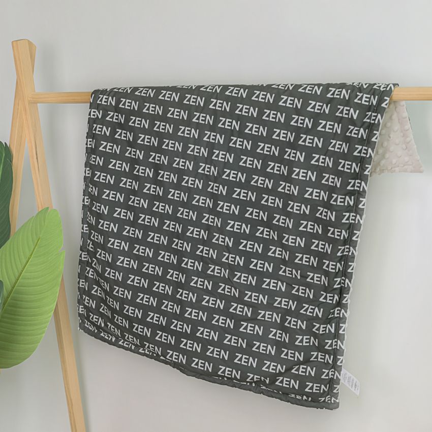 Personalized baby name blanket Dark Gray