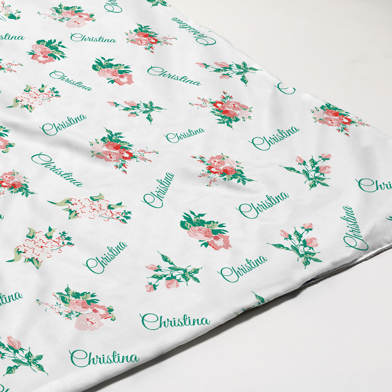 Personalized Beautiful Pink Baby Girl Name Blanket