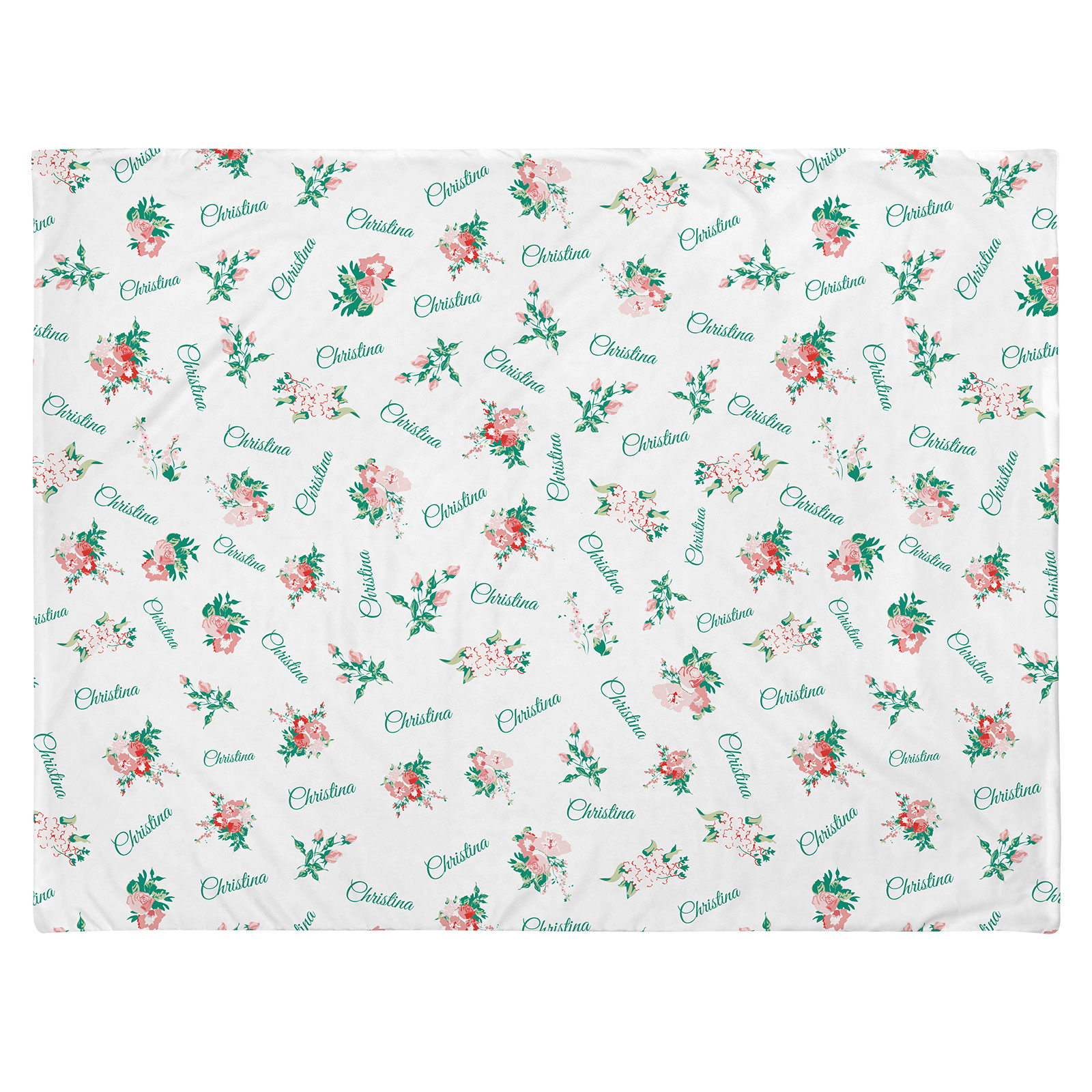 Personalized Beautiful Pink Baby Girl Name Blanket