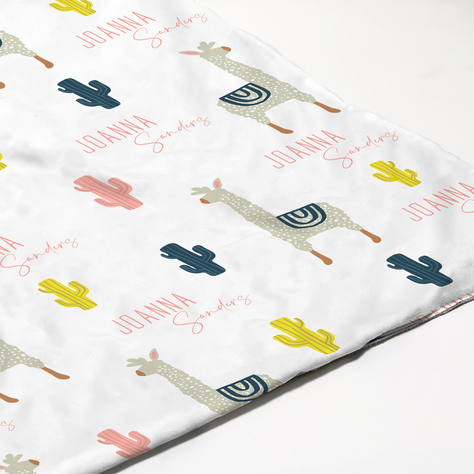 Joanna‘s Alpaca Personalized Baby Girl Name Blanket