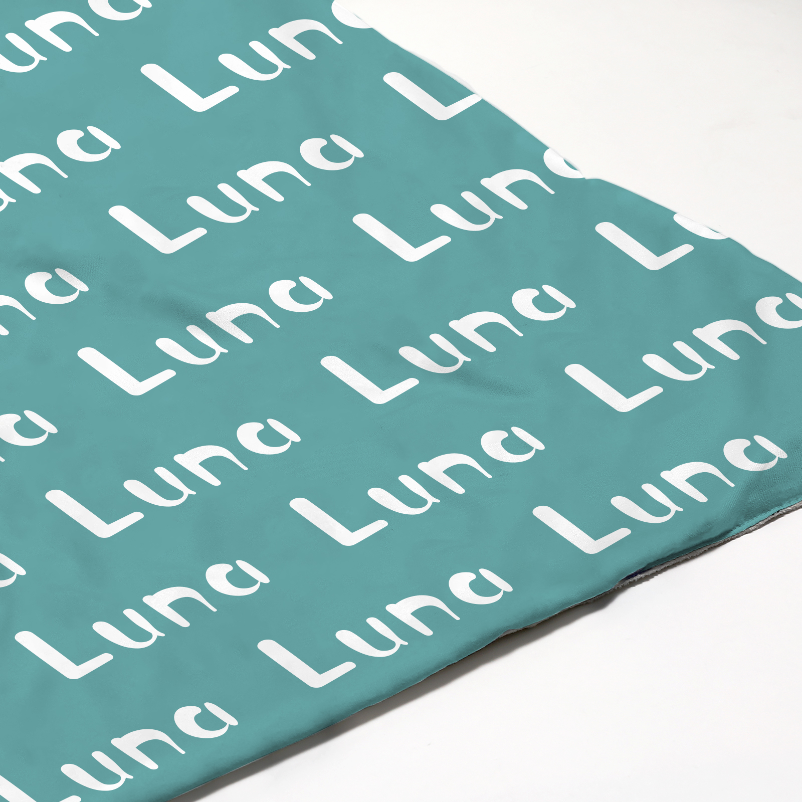 Luna's Cyanish Gray Tone Personalized Name Blanket