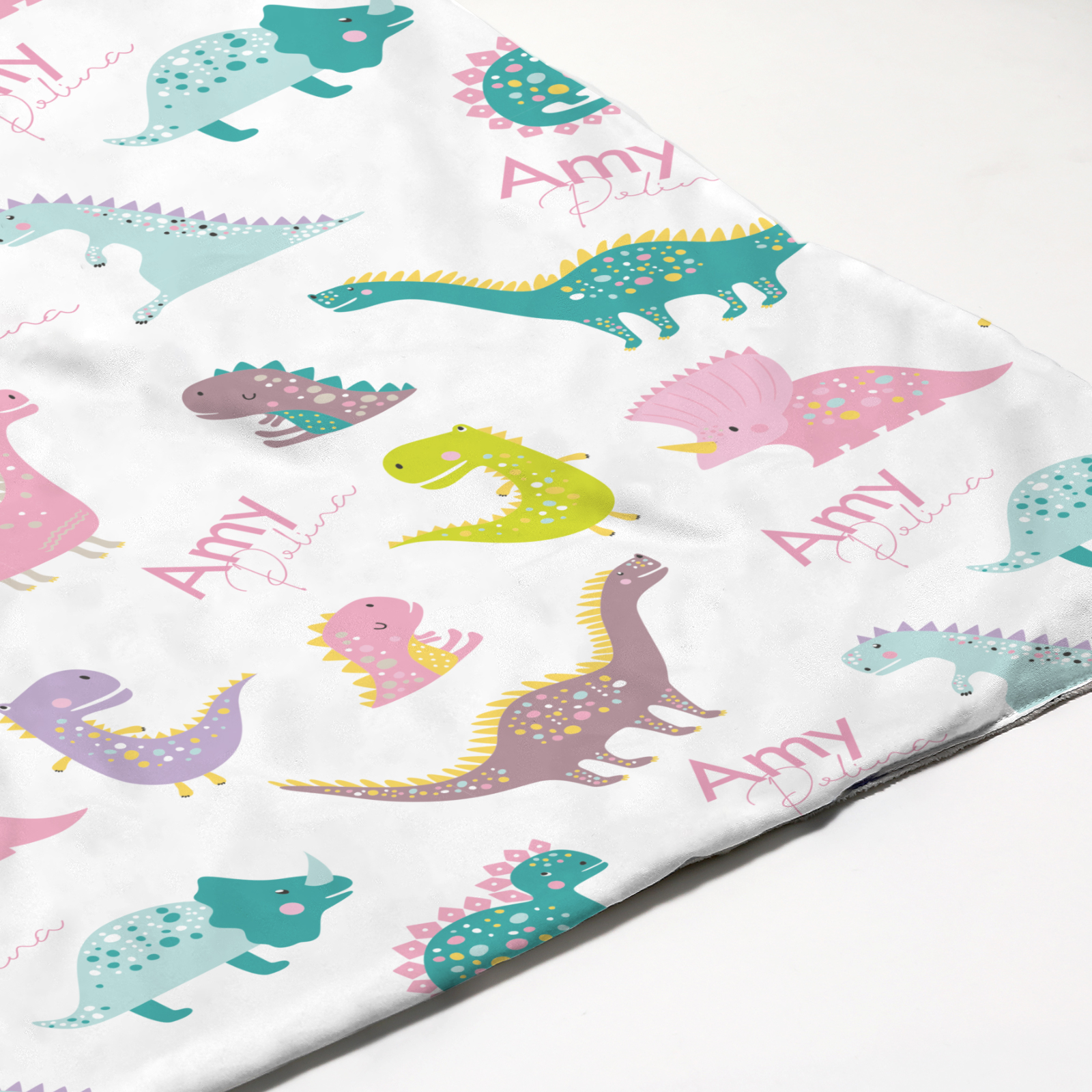 Amy's Personalized Jurassic Baby Girl Name Blanket