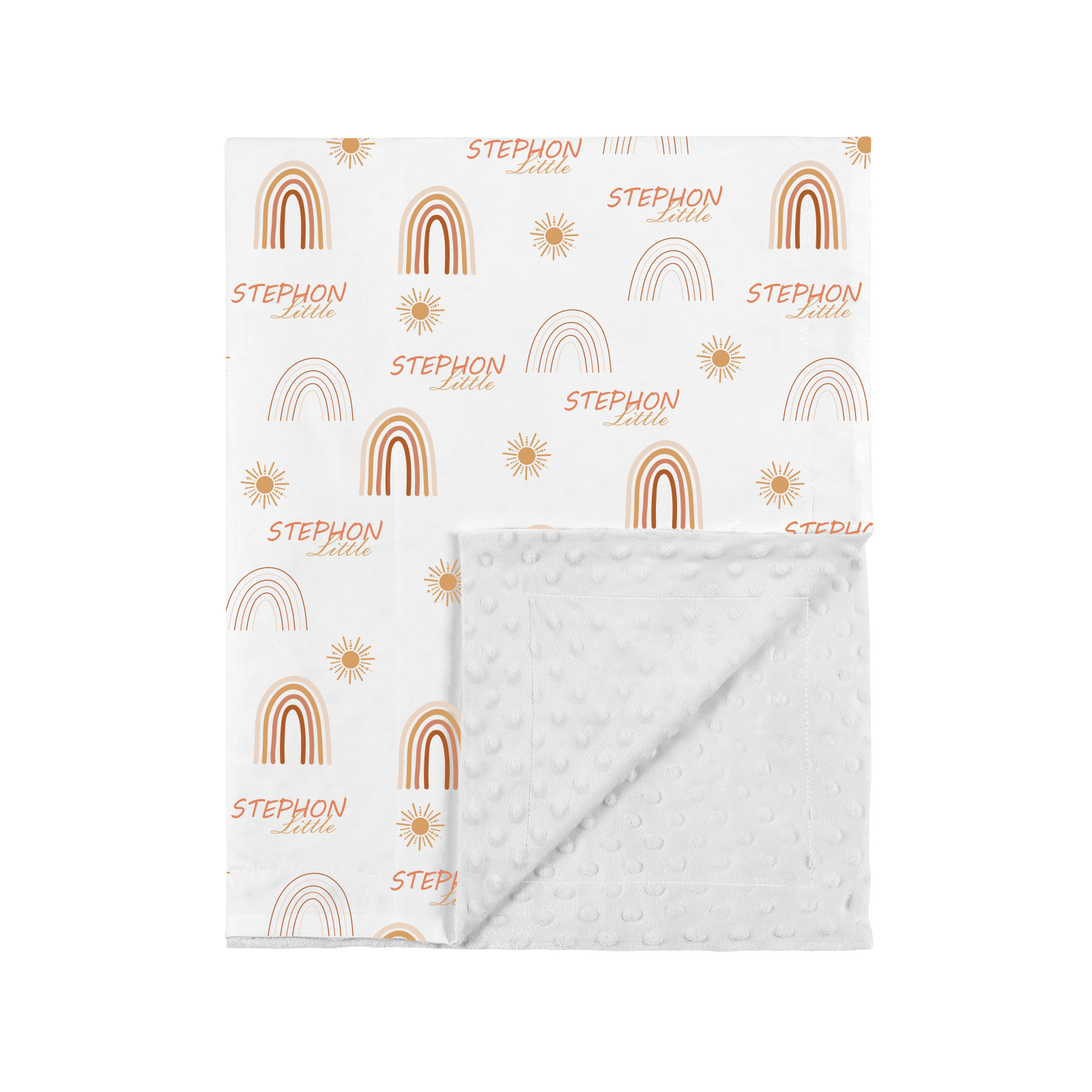 Little Rainbows Personalized Baby Name Blanket