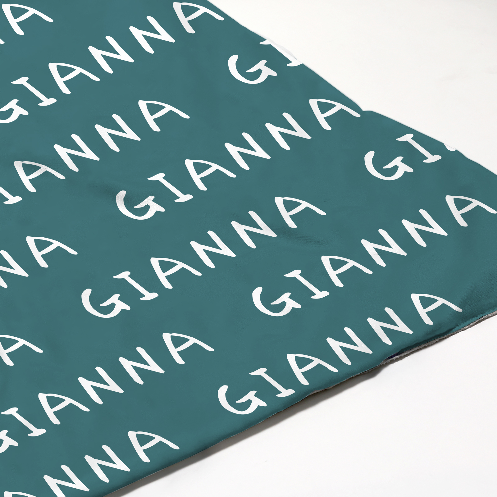 Gianna's Dark Graynish Cyan Personalized Baby Blanket