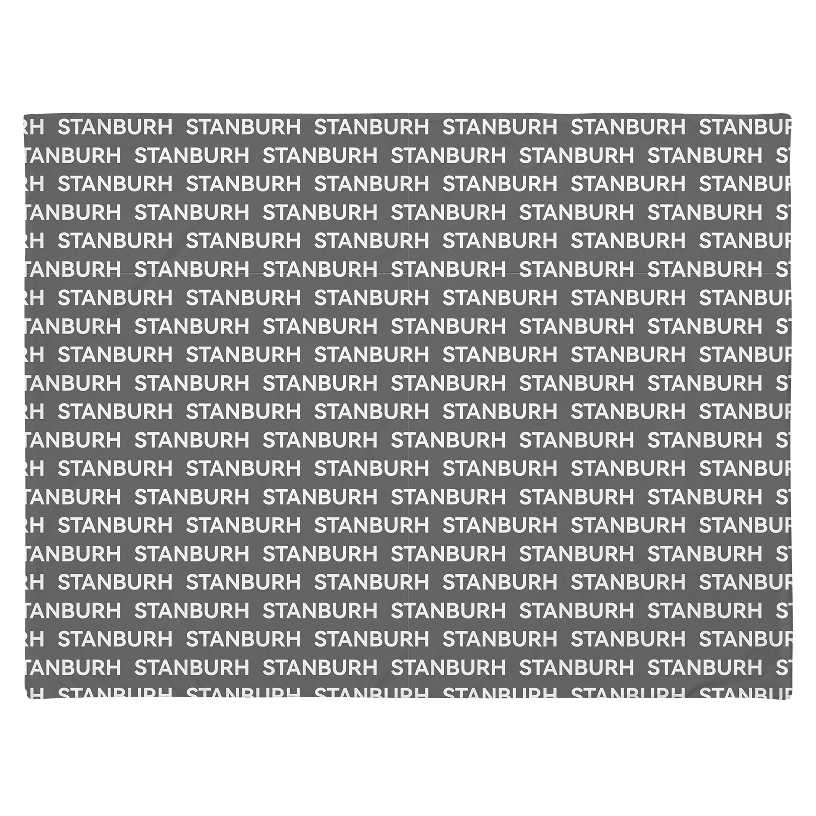 Dark Gray Personalized Baby Name Blanket 