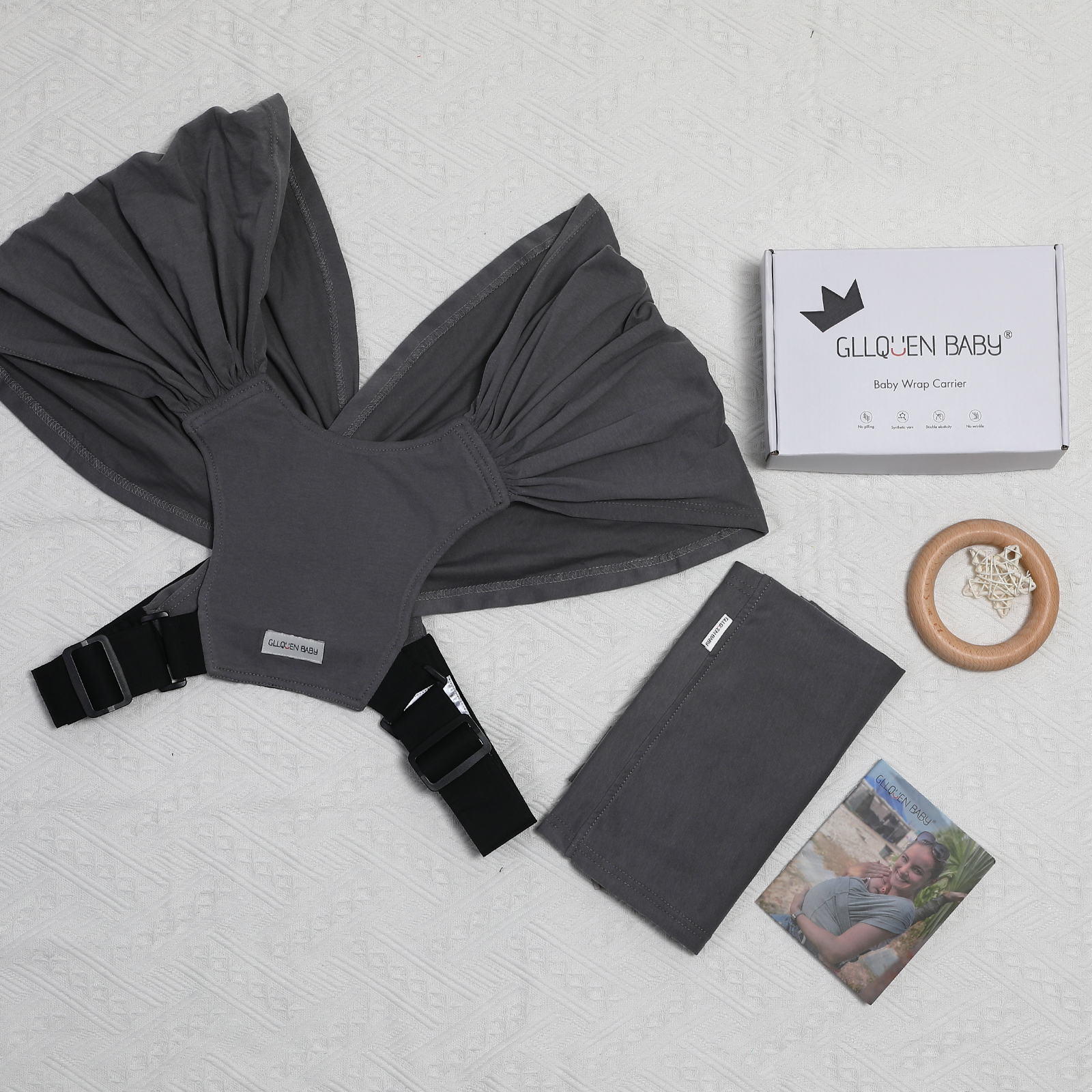 Gray | 0-36 Months Baby Adjustable Carrier Wrap up to 35lbs