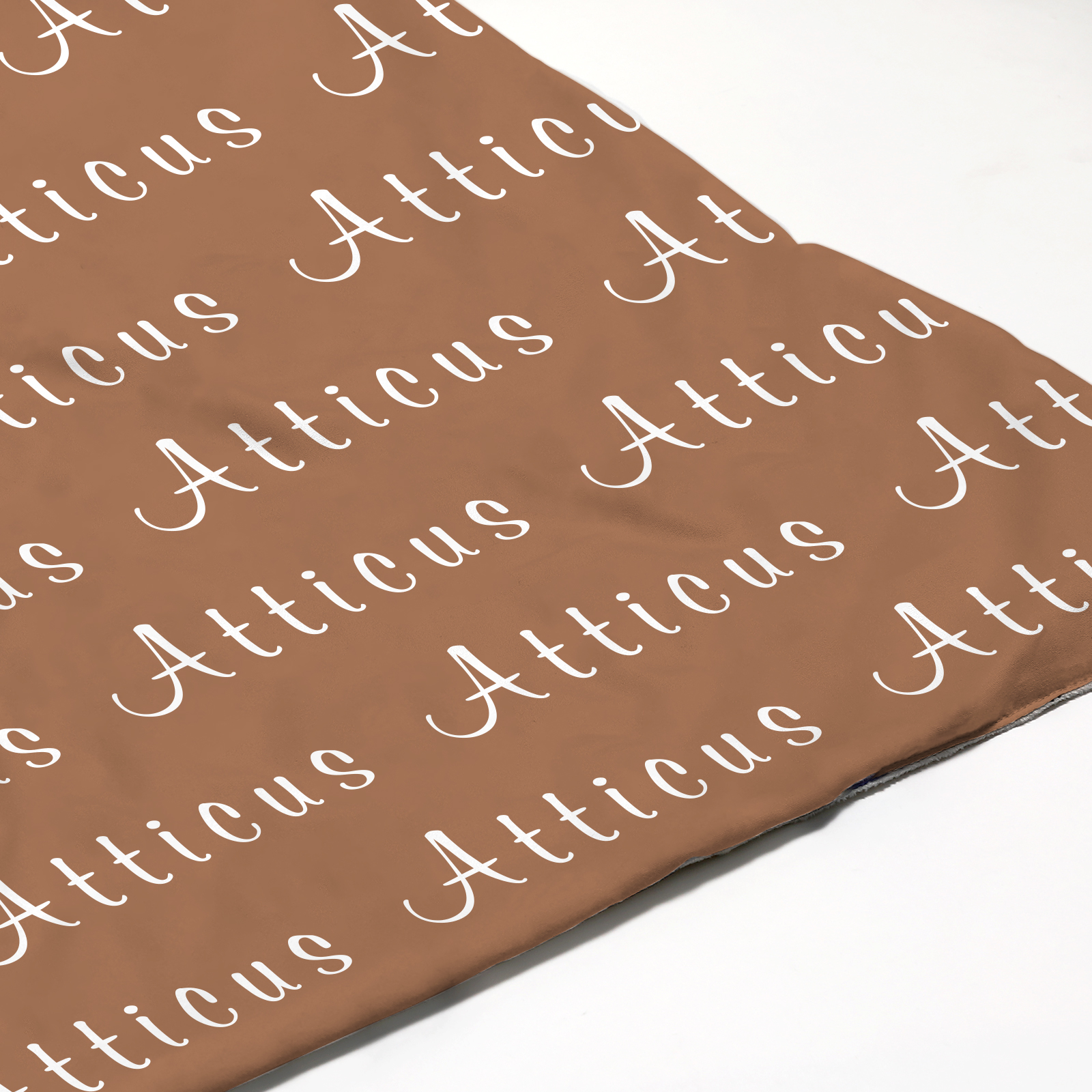 Atticus' Grayish Brown Personalized Baby Blanket