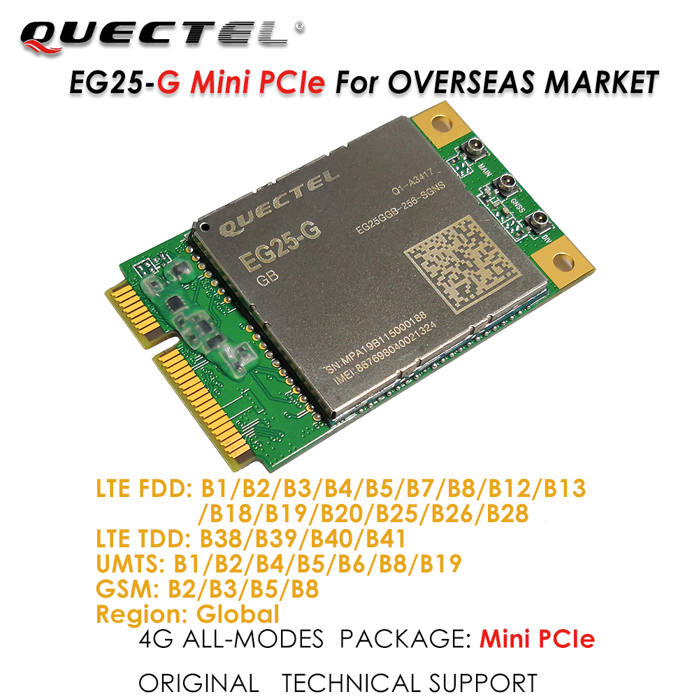 4G EG25G Mini PCIe IoT/M2Moptimized LTE Cat 4 Module