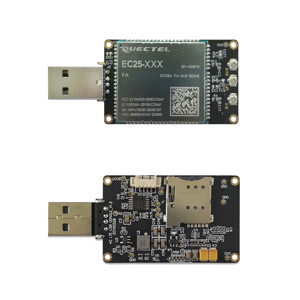 4GLTEUSBDongleW/QuectelEC25SeriesIoT/M2M-optimizedLTECat4LCCModuleSIMCardSlotorGPSLTEFDD